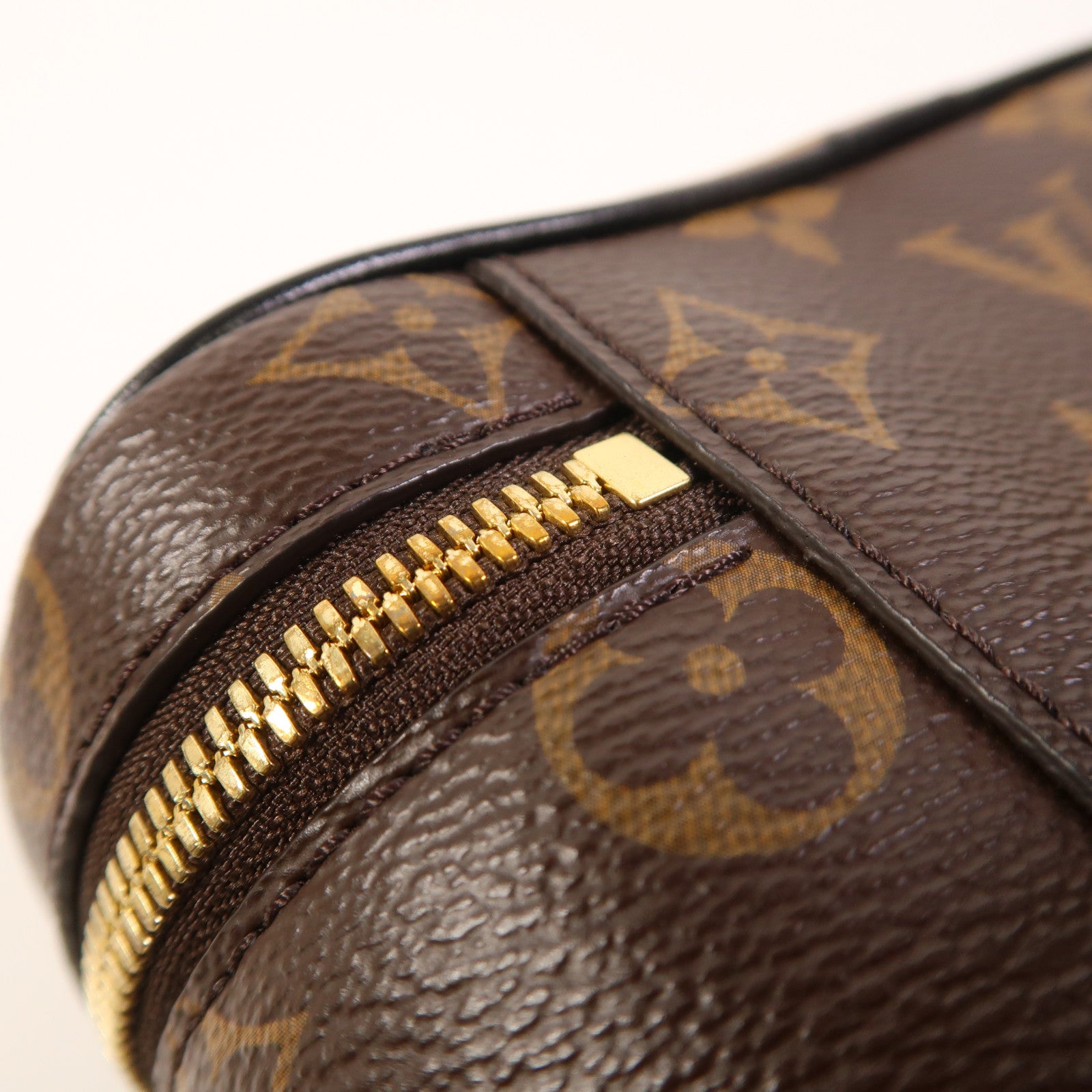 LOUIS VUITTON Monogram Reverse Vanity PM金扣手挽肩背兩用袋棕色