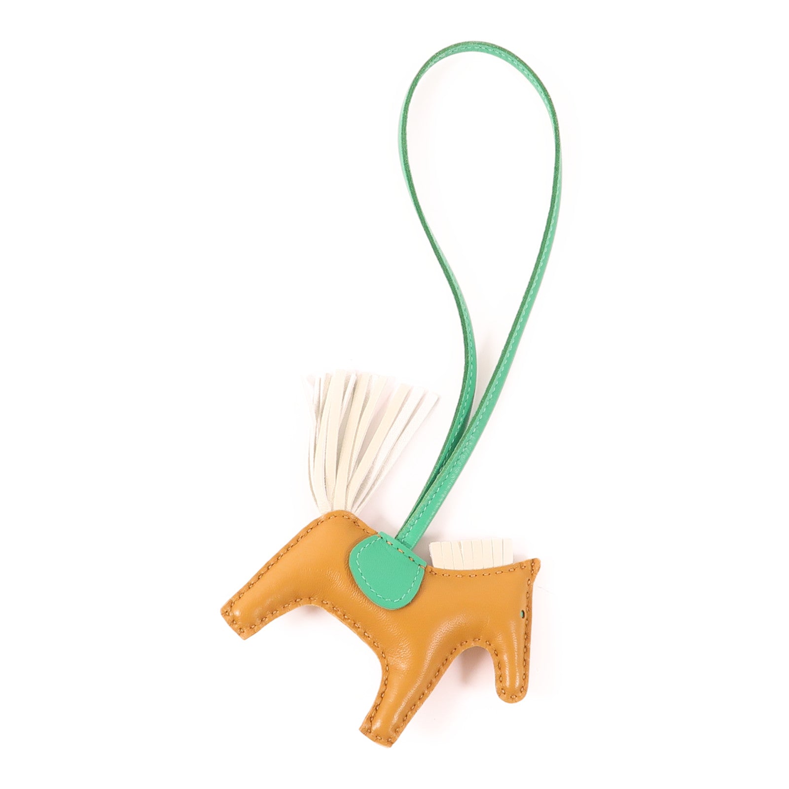 HERMES Swift皮革Rodeo PM掛飾2H Kraft