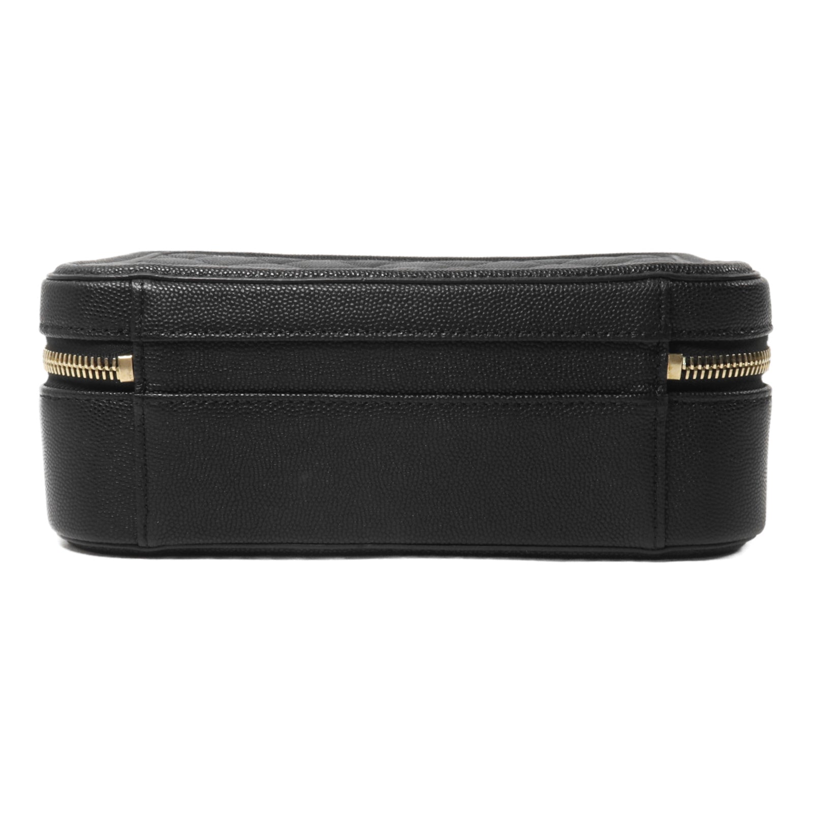 CHANEL 牛皮皮革CC Filigree Vanity Case Medium鏈帶手挽肩背兩用袋
