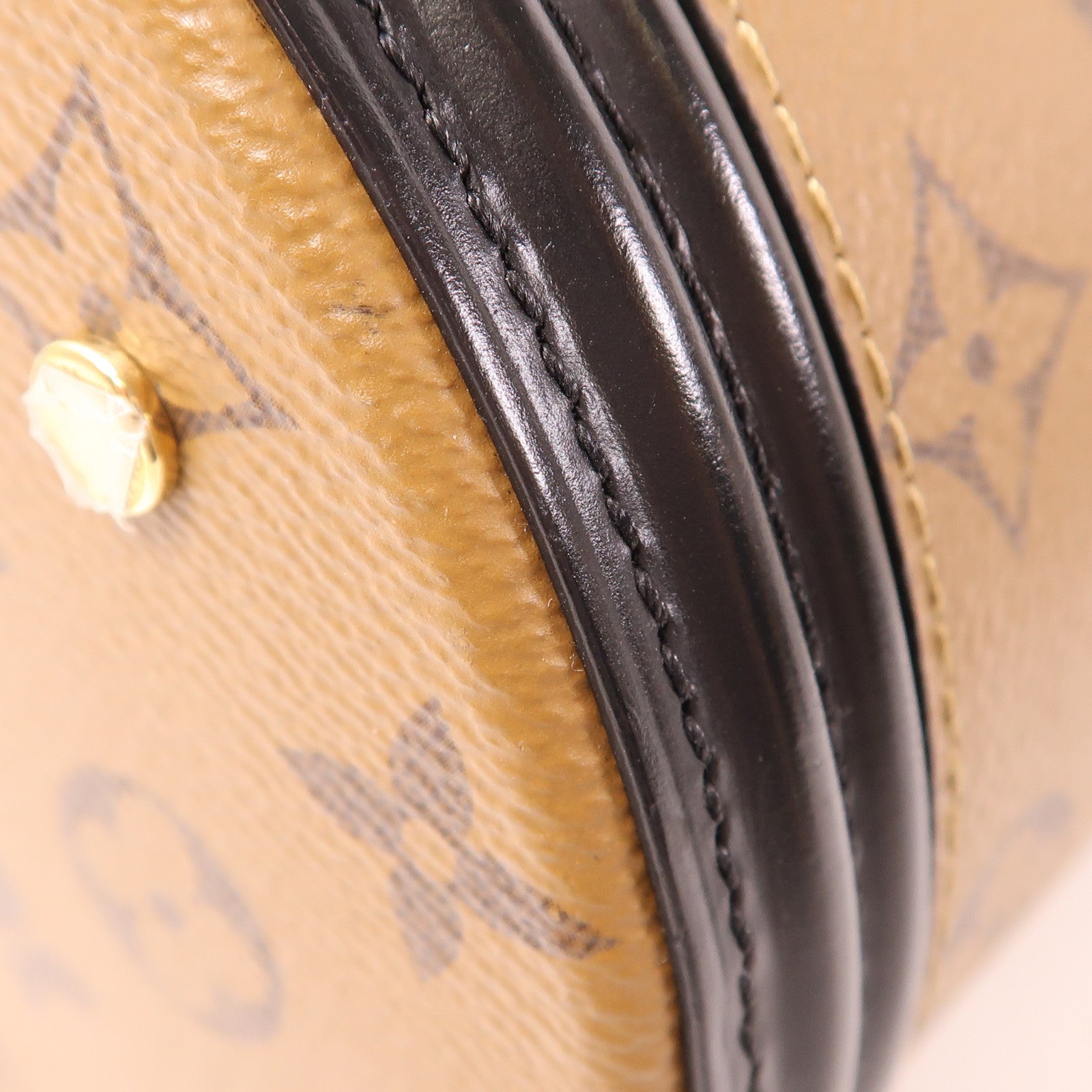 LOUIS VUITTON Monogram Reverse Cannes金扣手挽肩背兩用袋