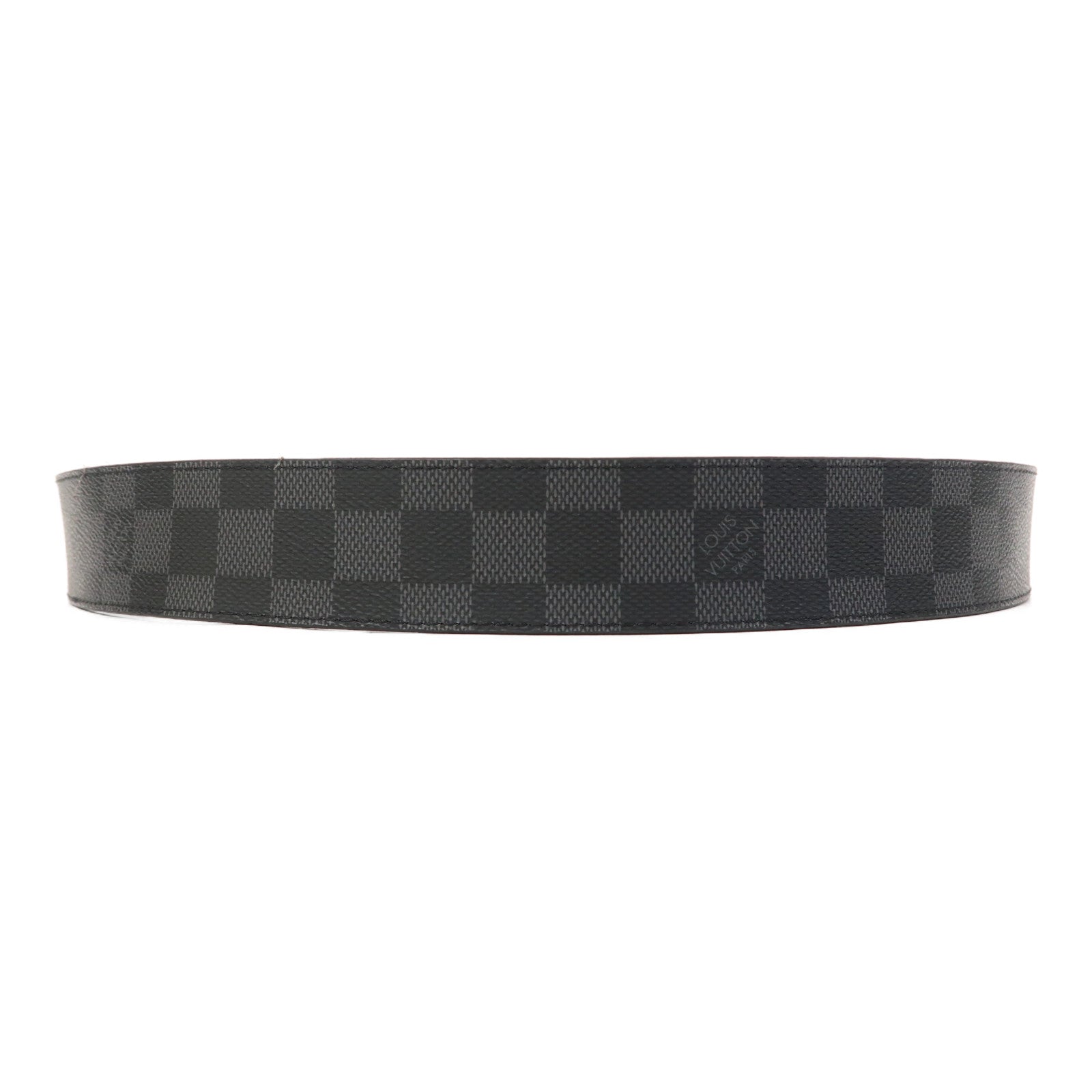 LOUIS VUITTON Damier Graphite Initiales Reversible Belt皮帶黑色/灰色