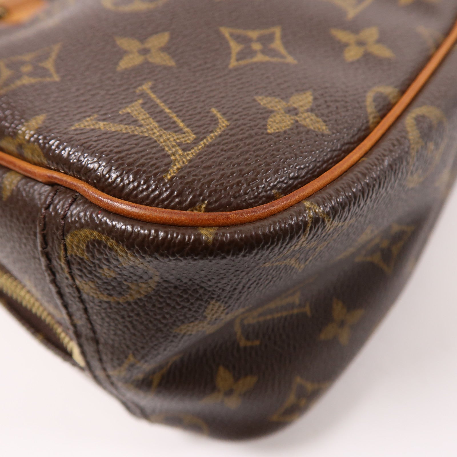 LOUIS VUITTON LV GHW Trouville Hand Bag M42228 Monogram Brown
