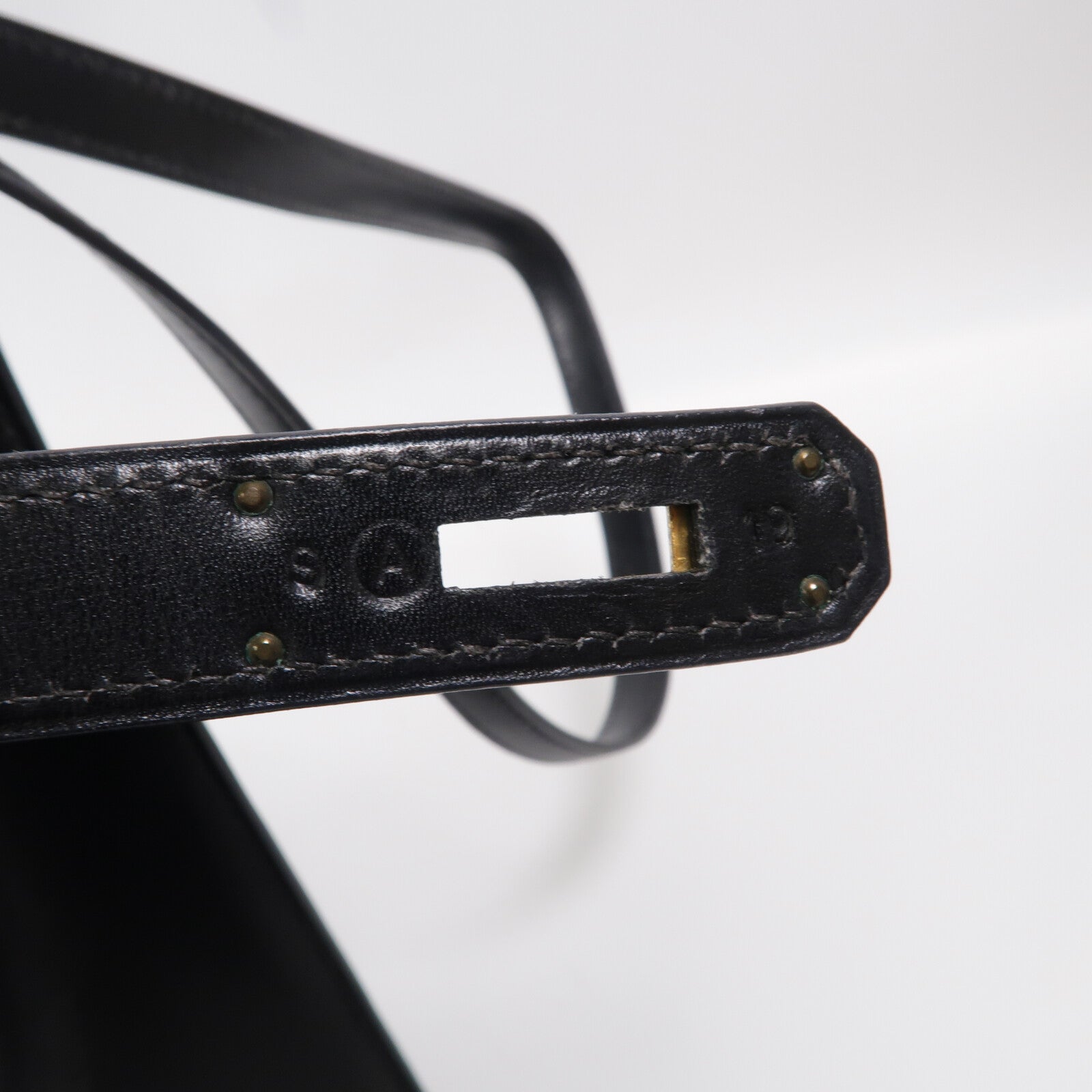HERMES Box皮革Kelly 32手挽肩背兩用袋Noir