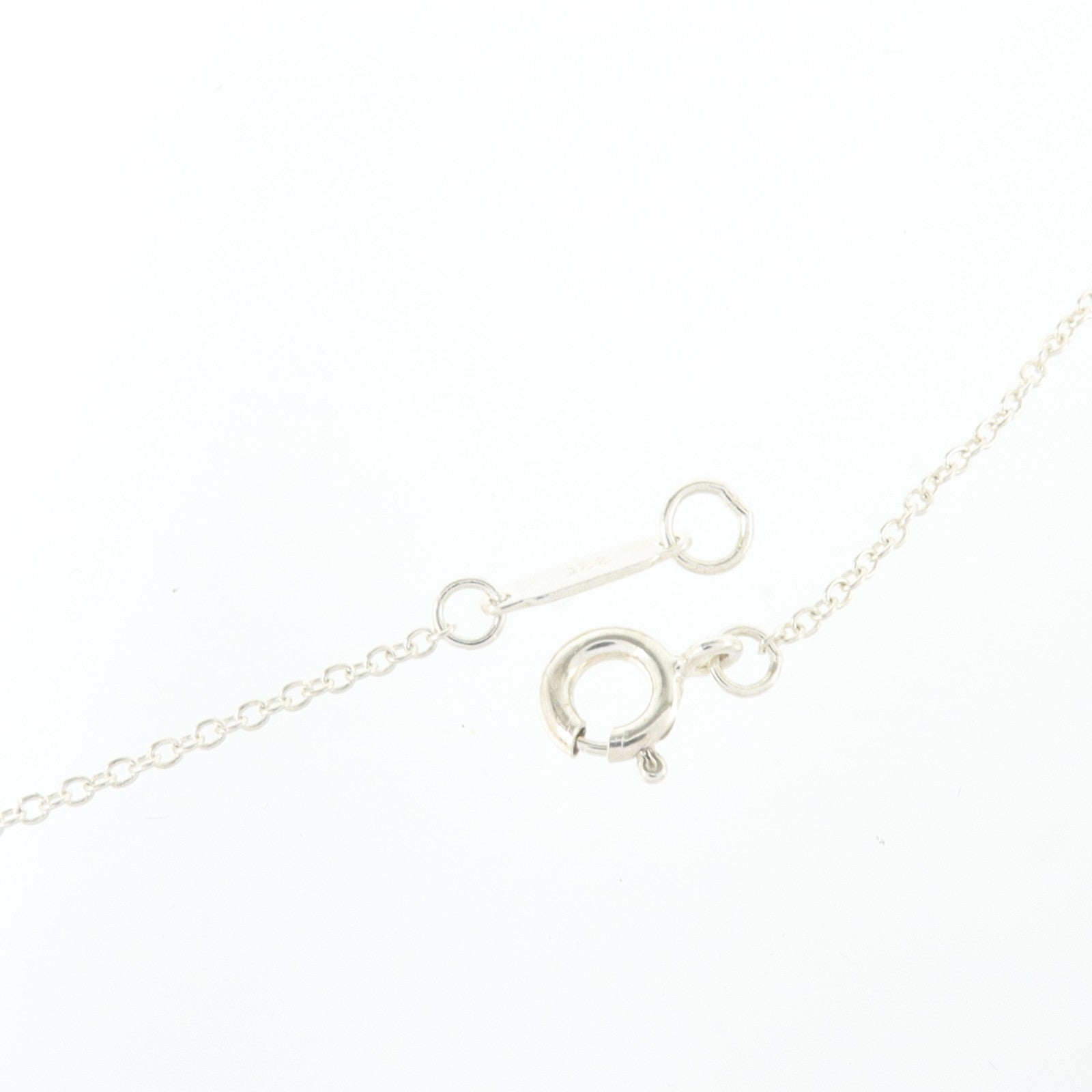 TIFFANY＆CO 925純銀/琺瑯Double Heart Tag Pendant項鏈