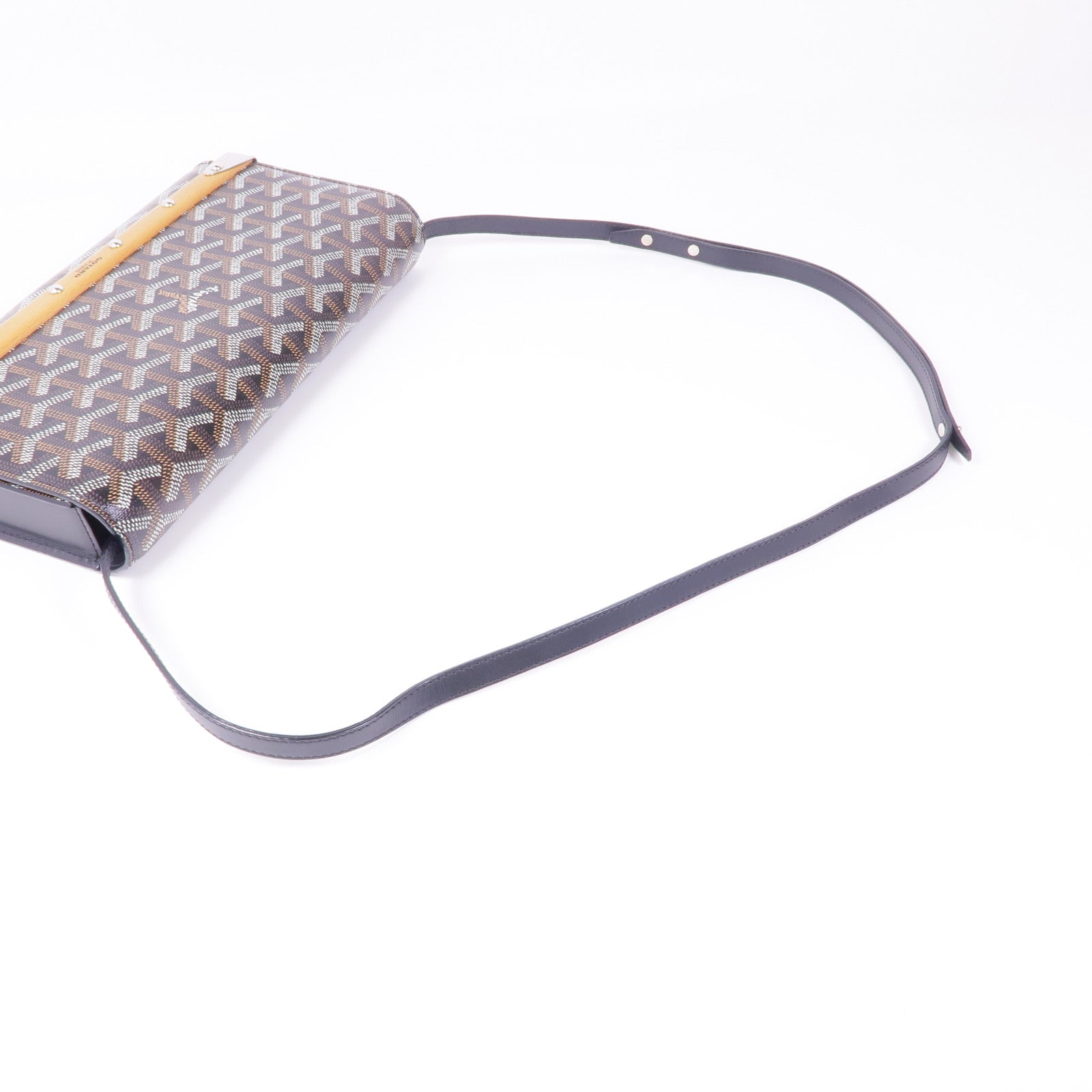 GOYARD SHW Monte Carlo Shoulder Bag Coated Canvas Black