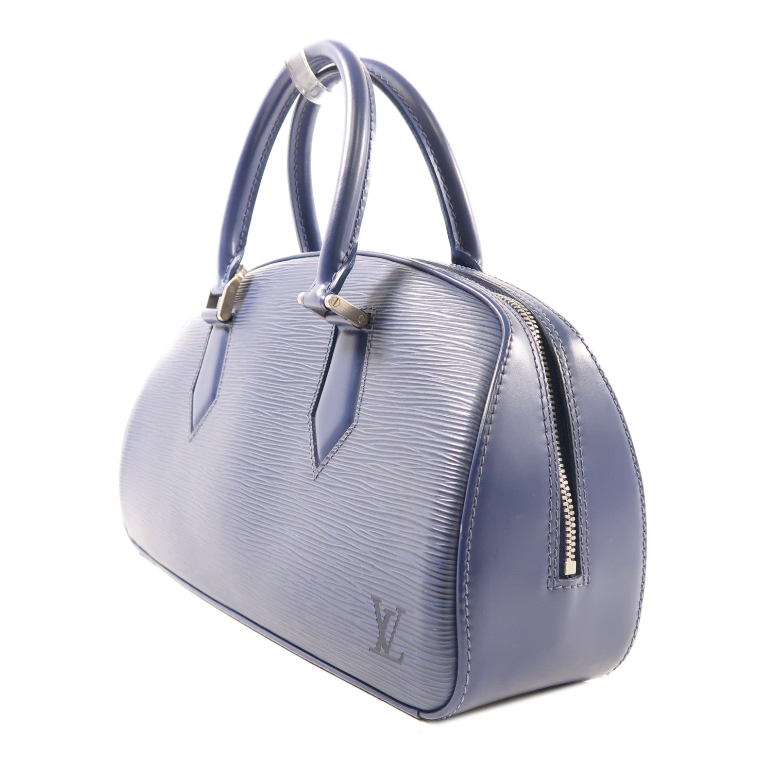 LOUIS VUITTON Epi Jasmine銀扣手挽袋藍色