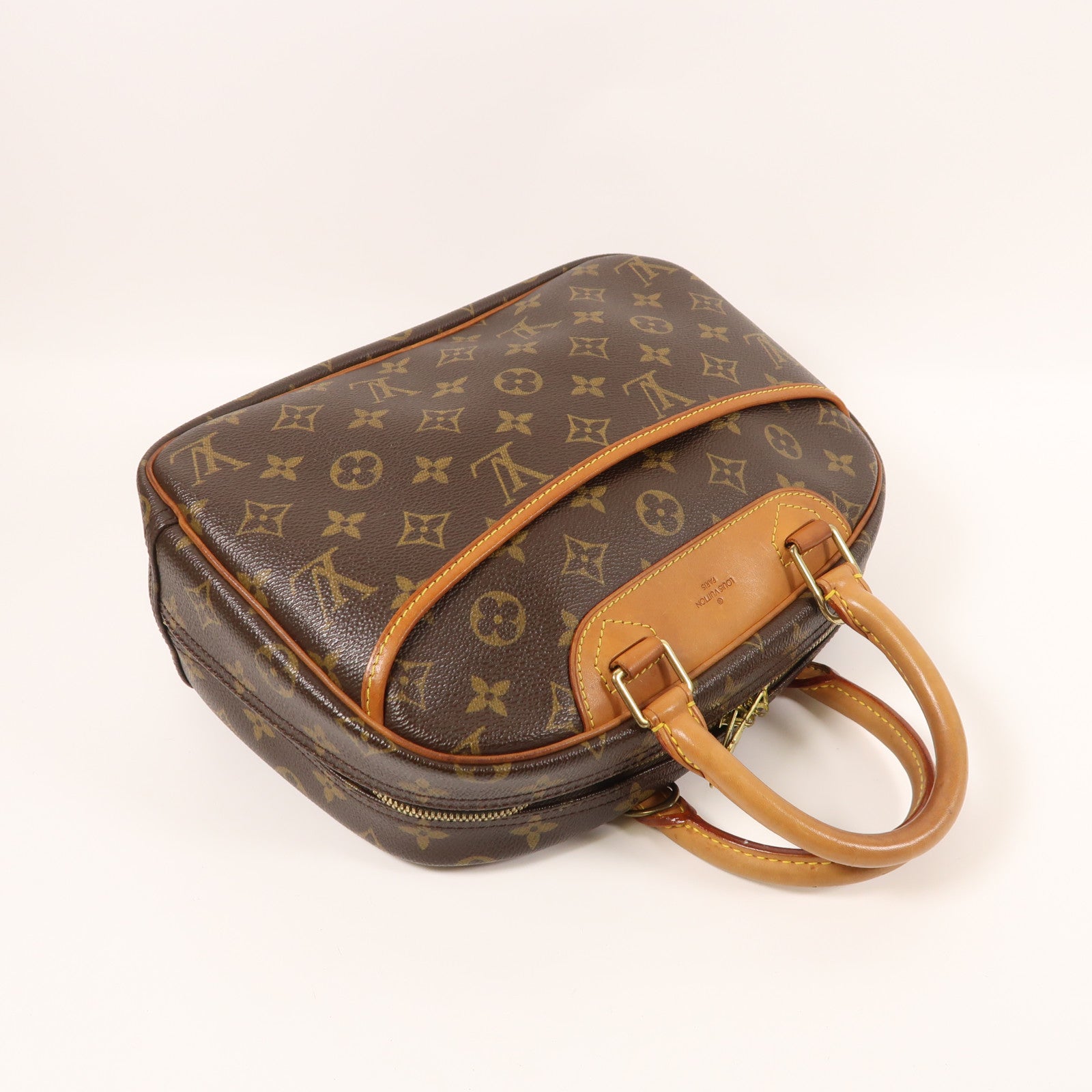 LOUIS VUITTON LV GHW Trouville Hand Bag M42228 Monogram Brown