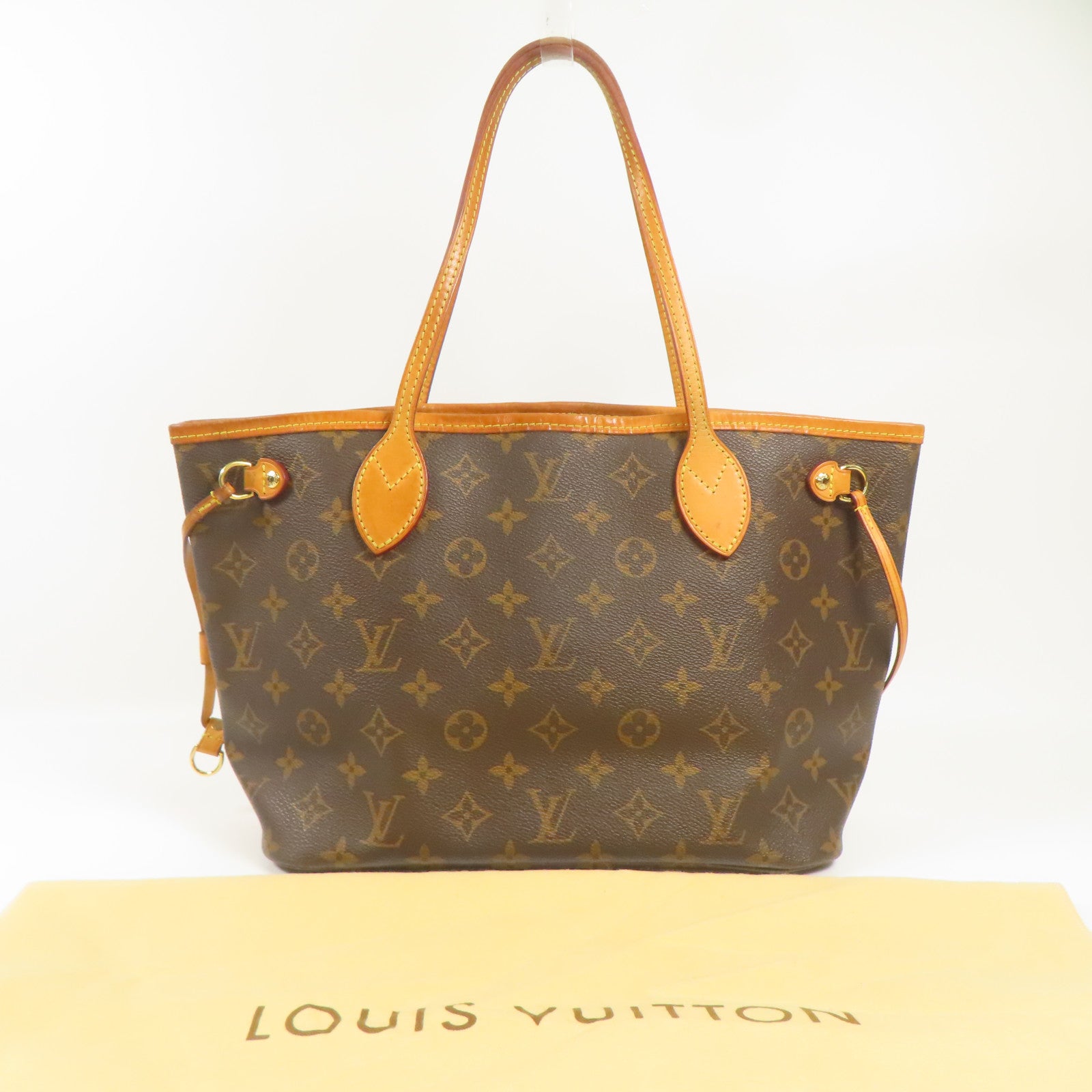 LOUIS VUITTON Monogram Neverfull PM金扣肩背袋