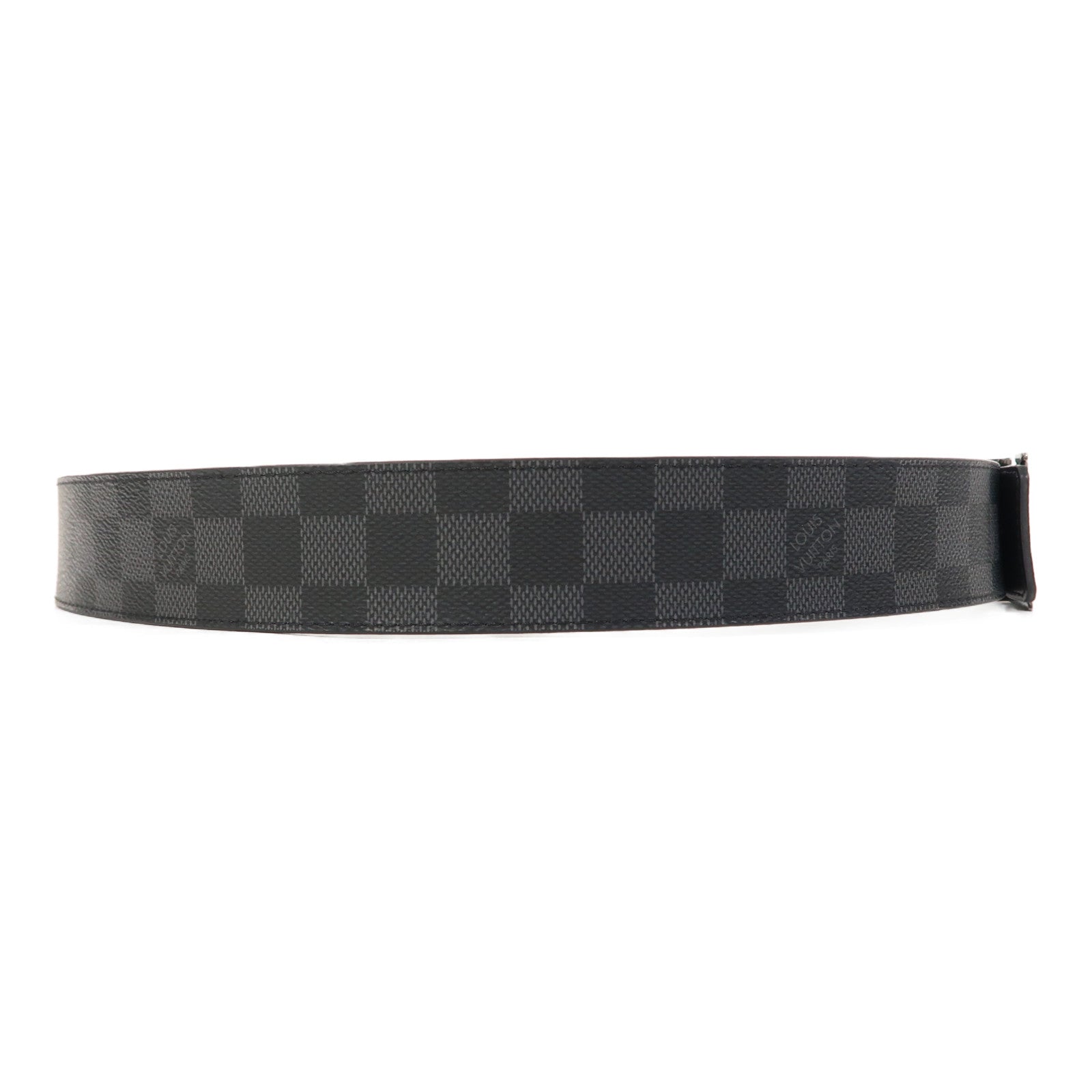 LOUIS VUITTON Damier Graphite Initiales Reversible Belt皮帶黑色/灰色