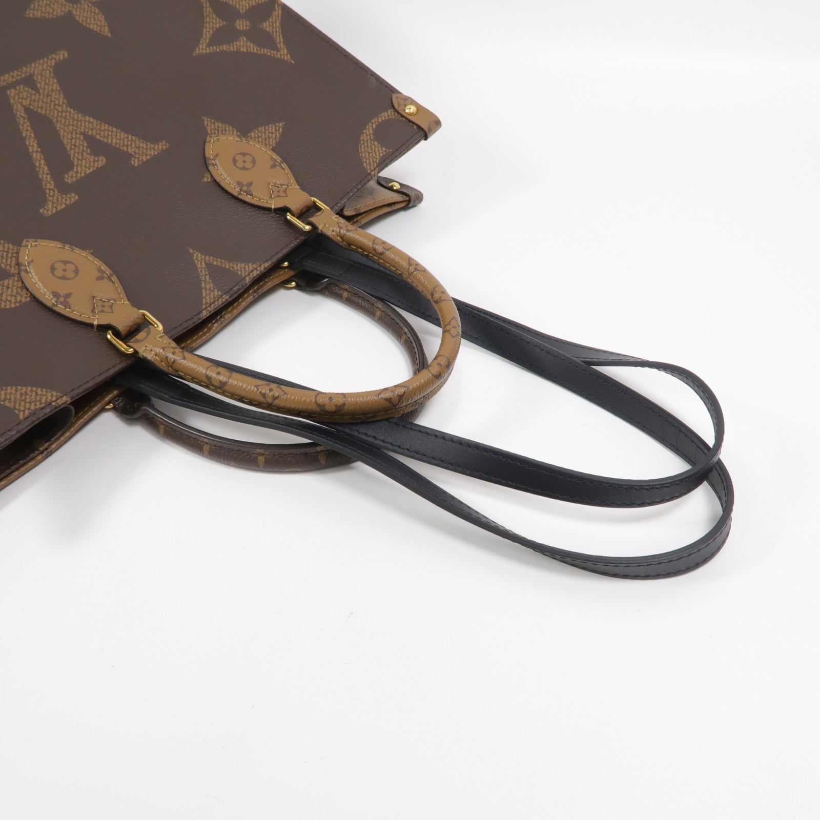 LOUIS VUITTON Monogram Giant On The Go MM金扣手挽肩背兩用袋