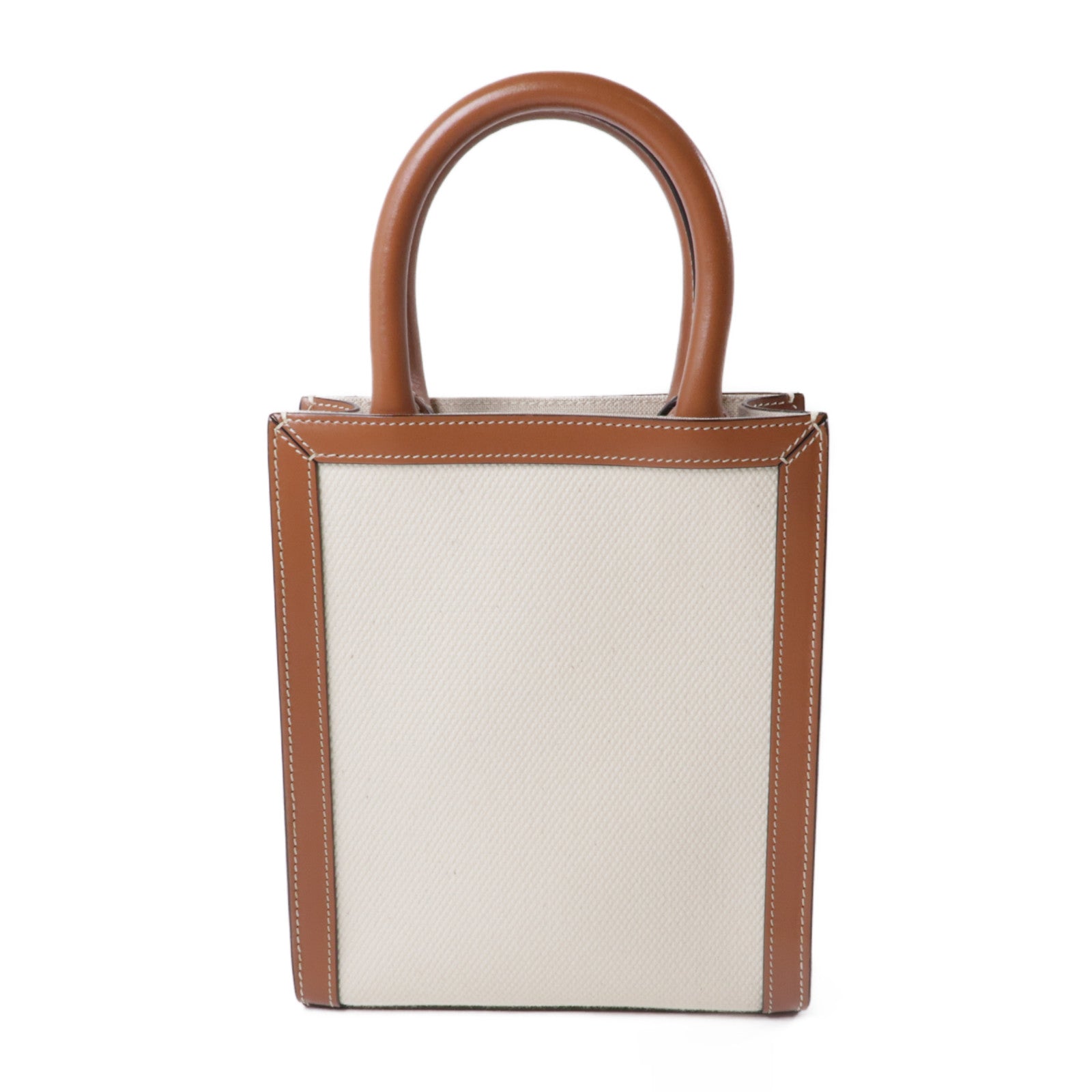 CELINE 帆布/皮革Sulky Vertical Cabas Tote金扣手挽肩背兩用袋