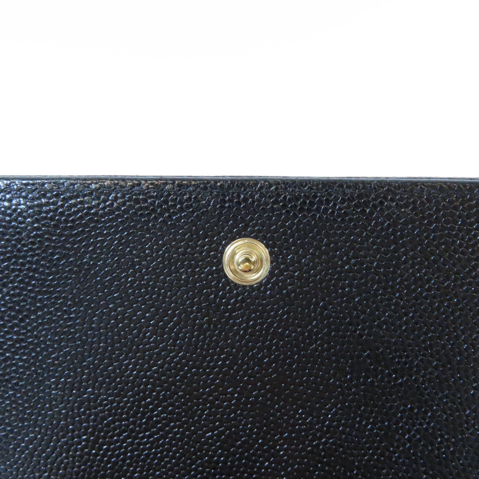 CHANEL **【激減優惠】Caviar皮革Long Wallet金扣長錢包黑色