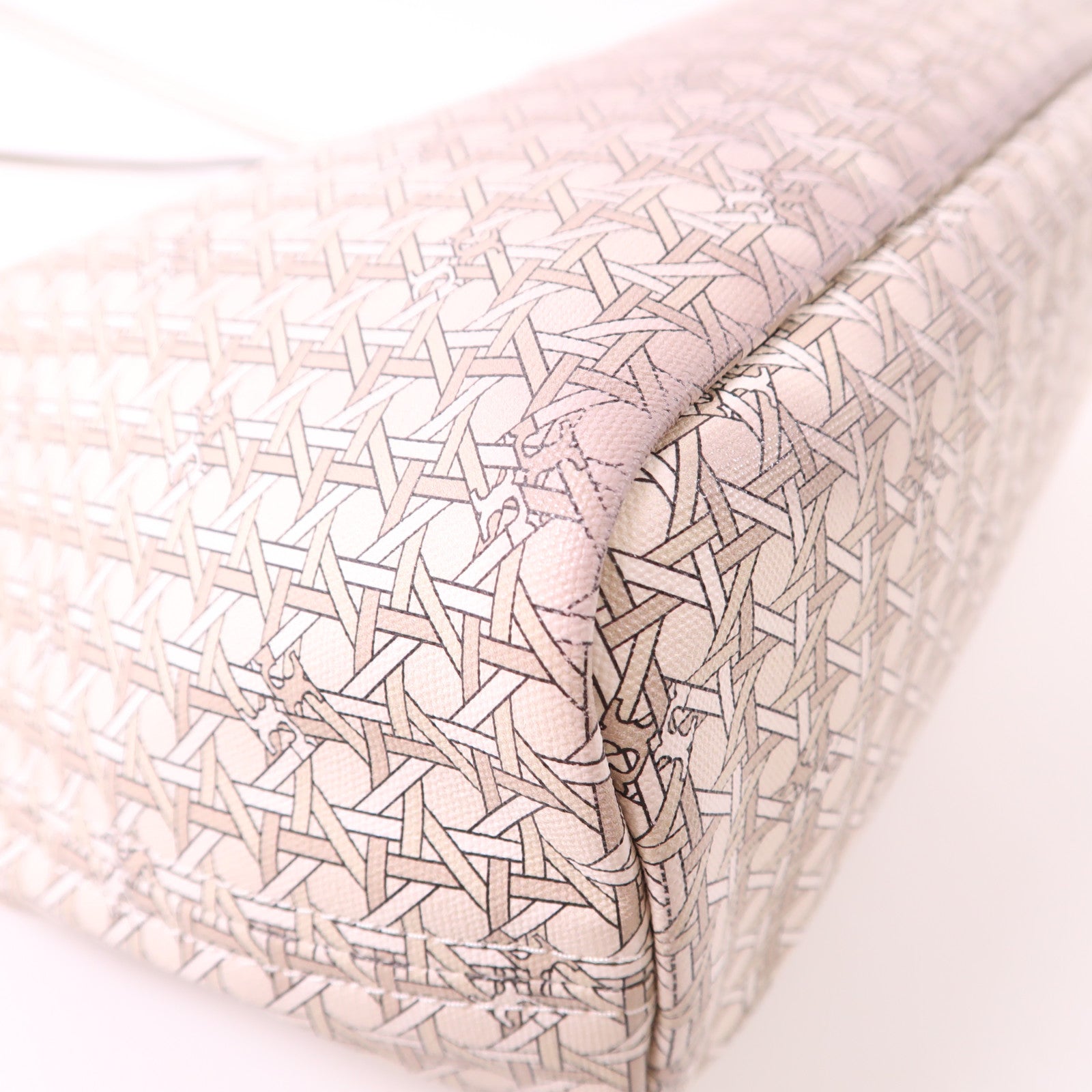 Tory Burch 塗層帆布Tote Bag金扣肩背袋