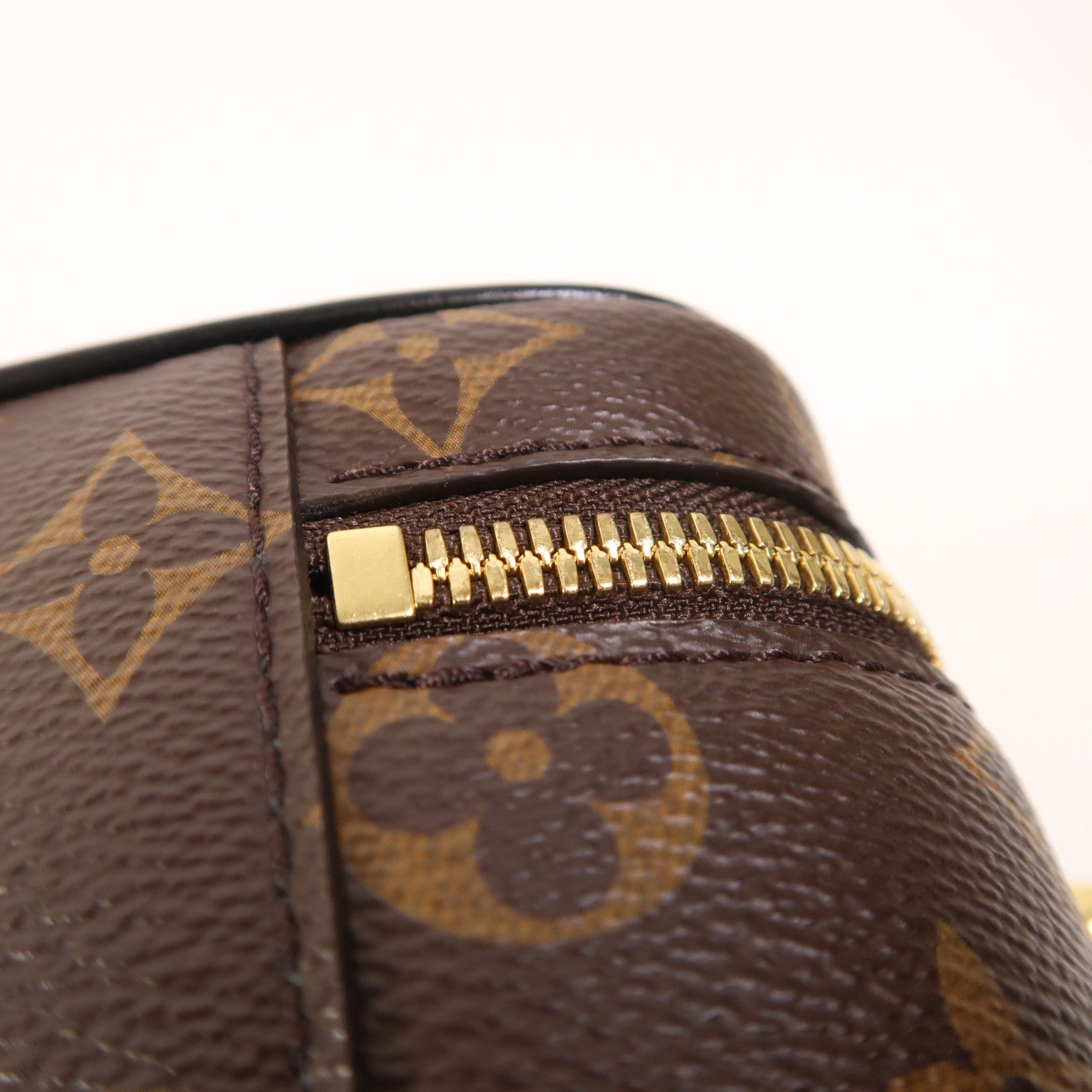 LOUIS VUITTON Monogram Reverse Vanity PM金扣手挽肩背兩用袋棕色