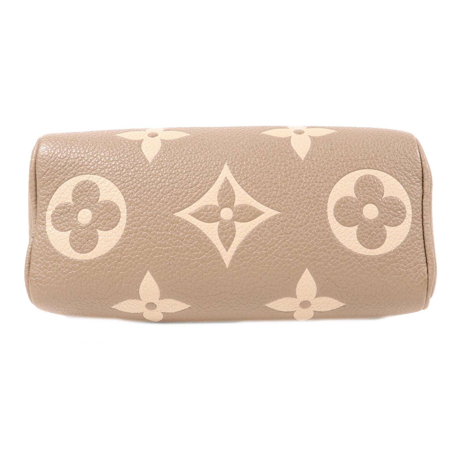 LOUIS VUITTON Monogram Empreinte Nano Speedy金扣手挽肩背兩用袋灰色
