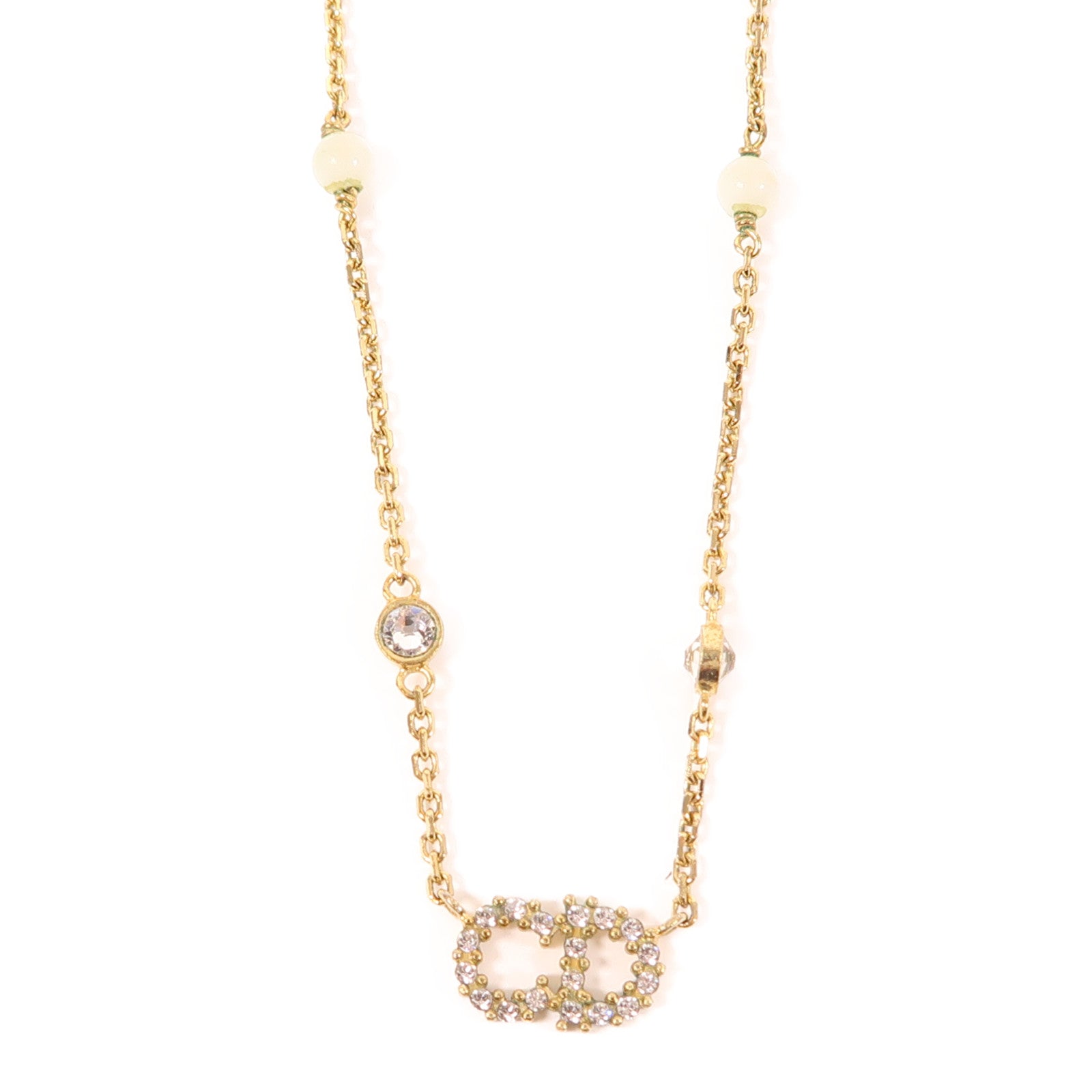Dior 金屬/水晶/PVC Necklace項鍊