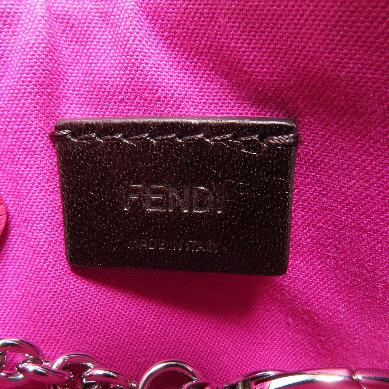 FENDI 牛皮皮革Coin Case銀扣零錢包