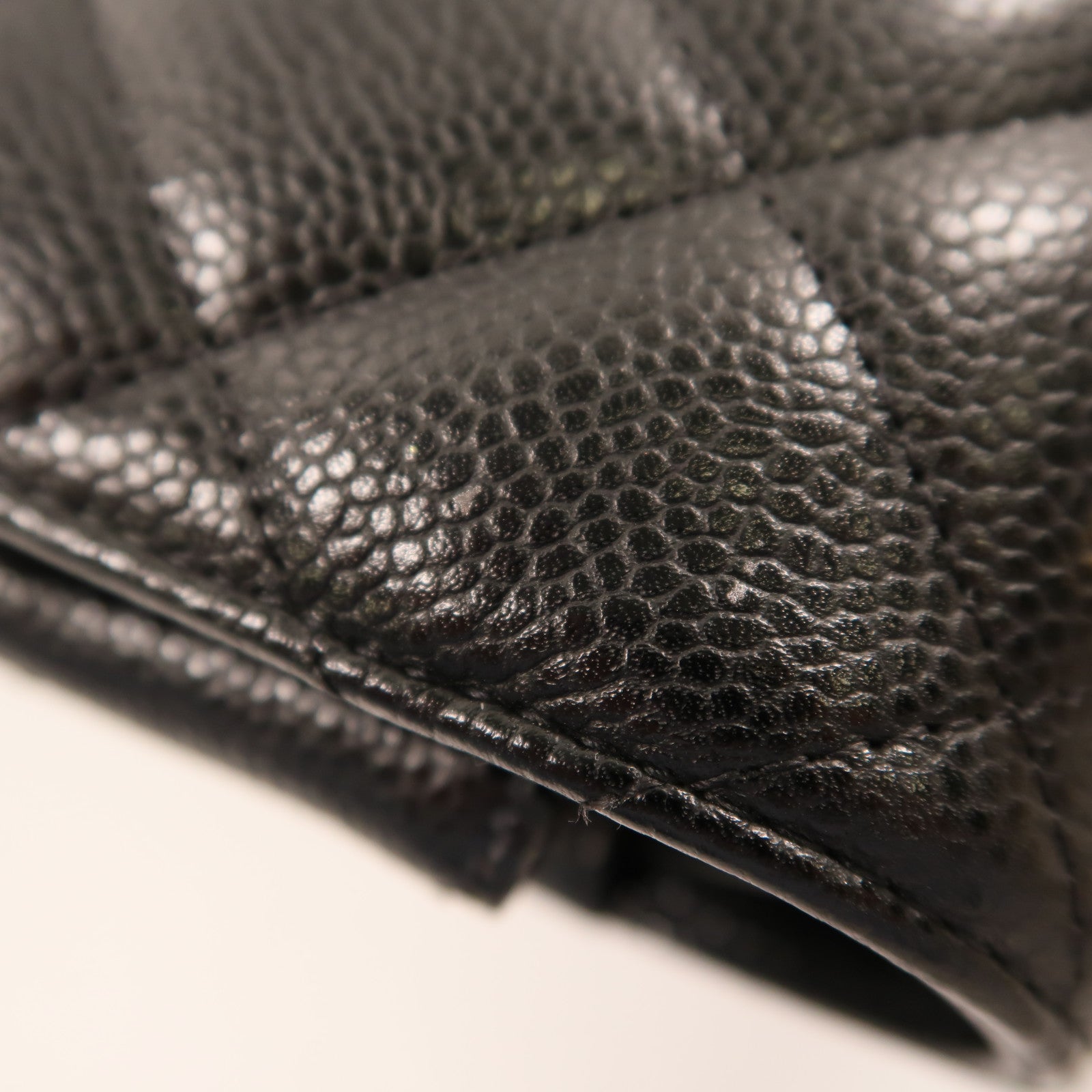 CHANEL 牛皮皮革Large Classic金扣鏈帶肩背袋黑色