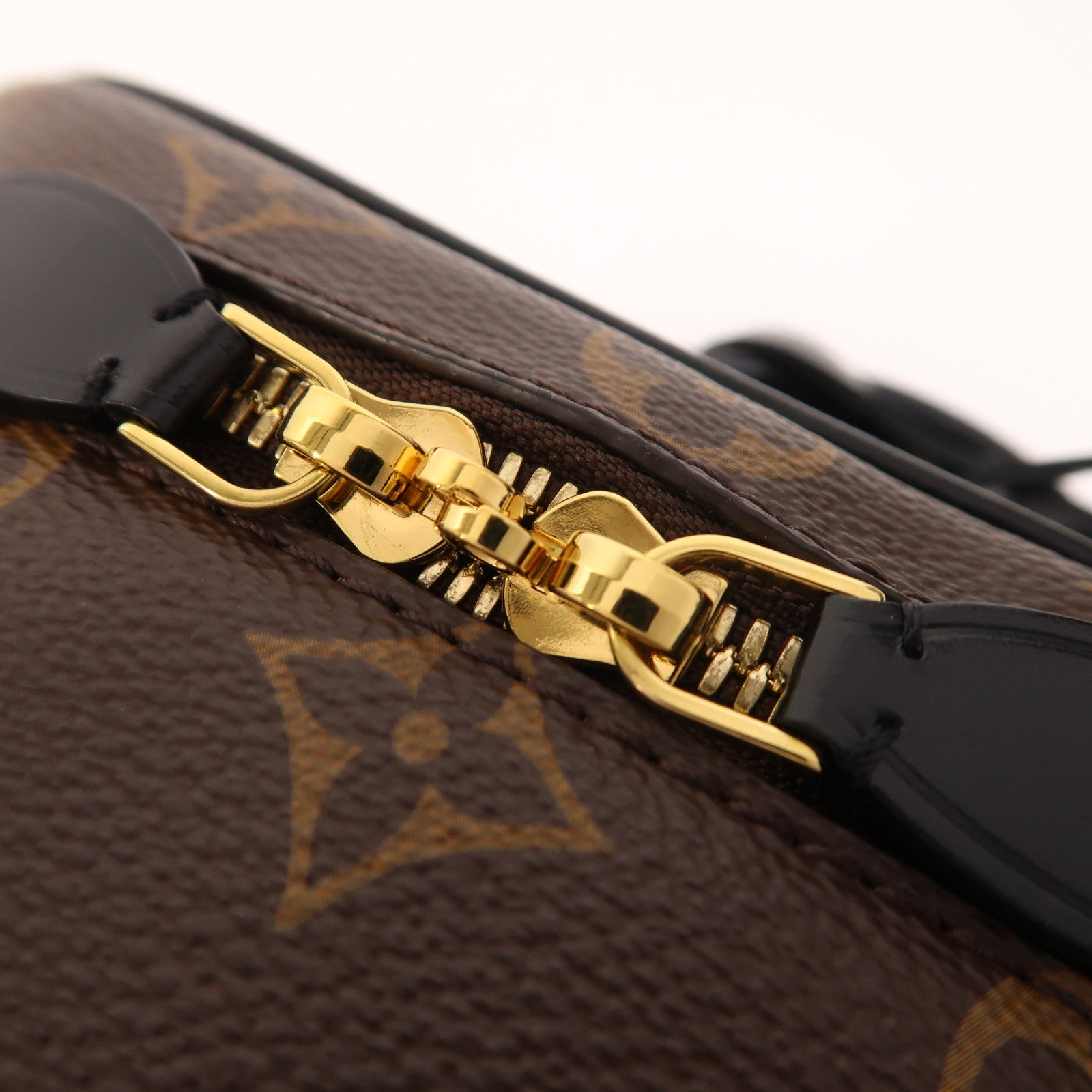 LOUIS VUITTON Monogram Reverse Vanity PM金扣手挽肩背兩用袋棕色