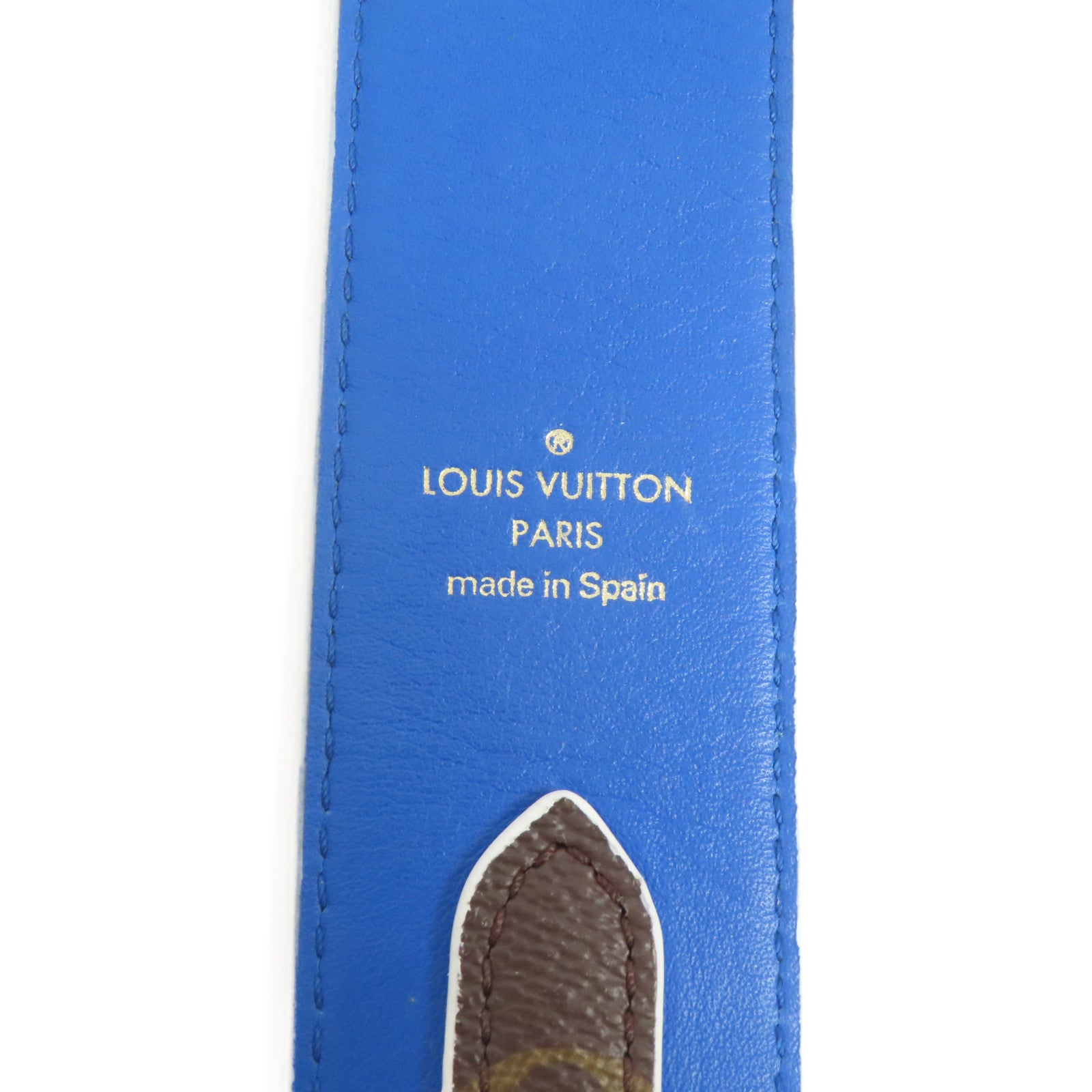 LOUIS VUITTON 【激減優惠】Monogram Shoulder Strap金扣肩背帶啡色/藍色