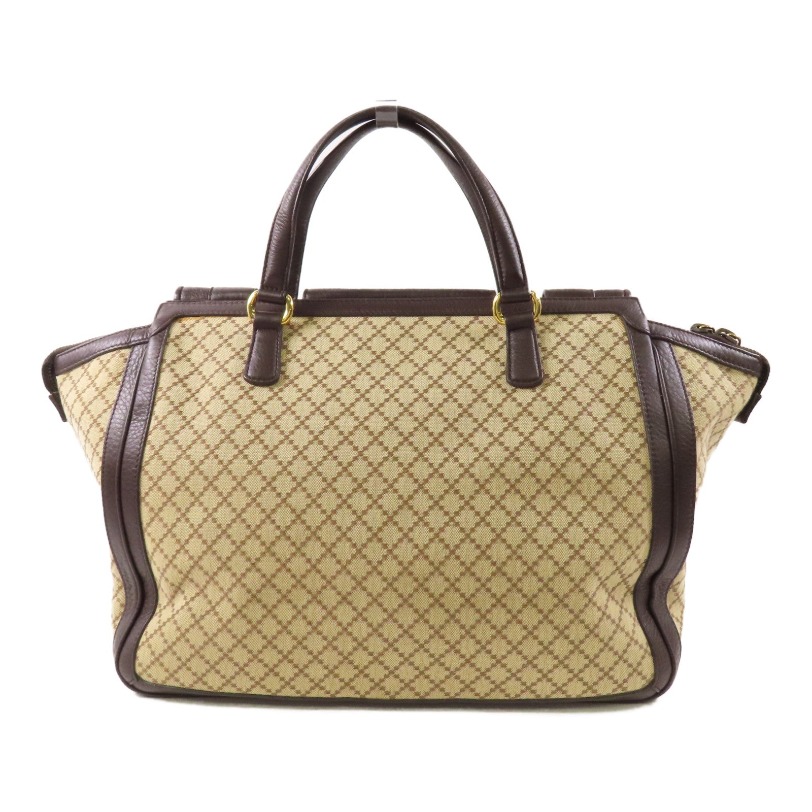 GUCCI 帆布/牛皮皮革Double G Boston Bag金扣波士頓包