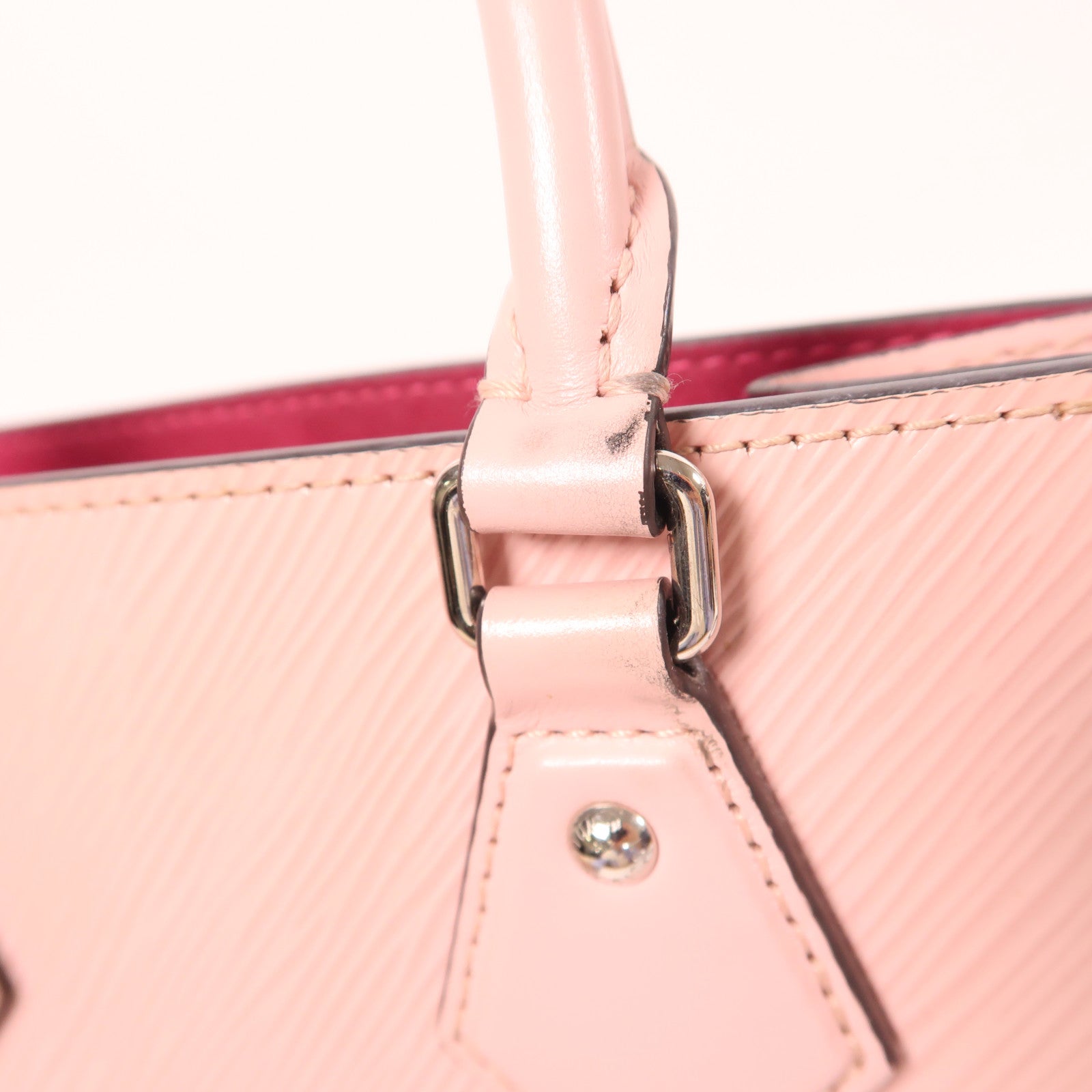 LOUIS VUITTON LV SHW Sac Plat BB 2 Way Shoulder Bag M58659 Epi Pink