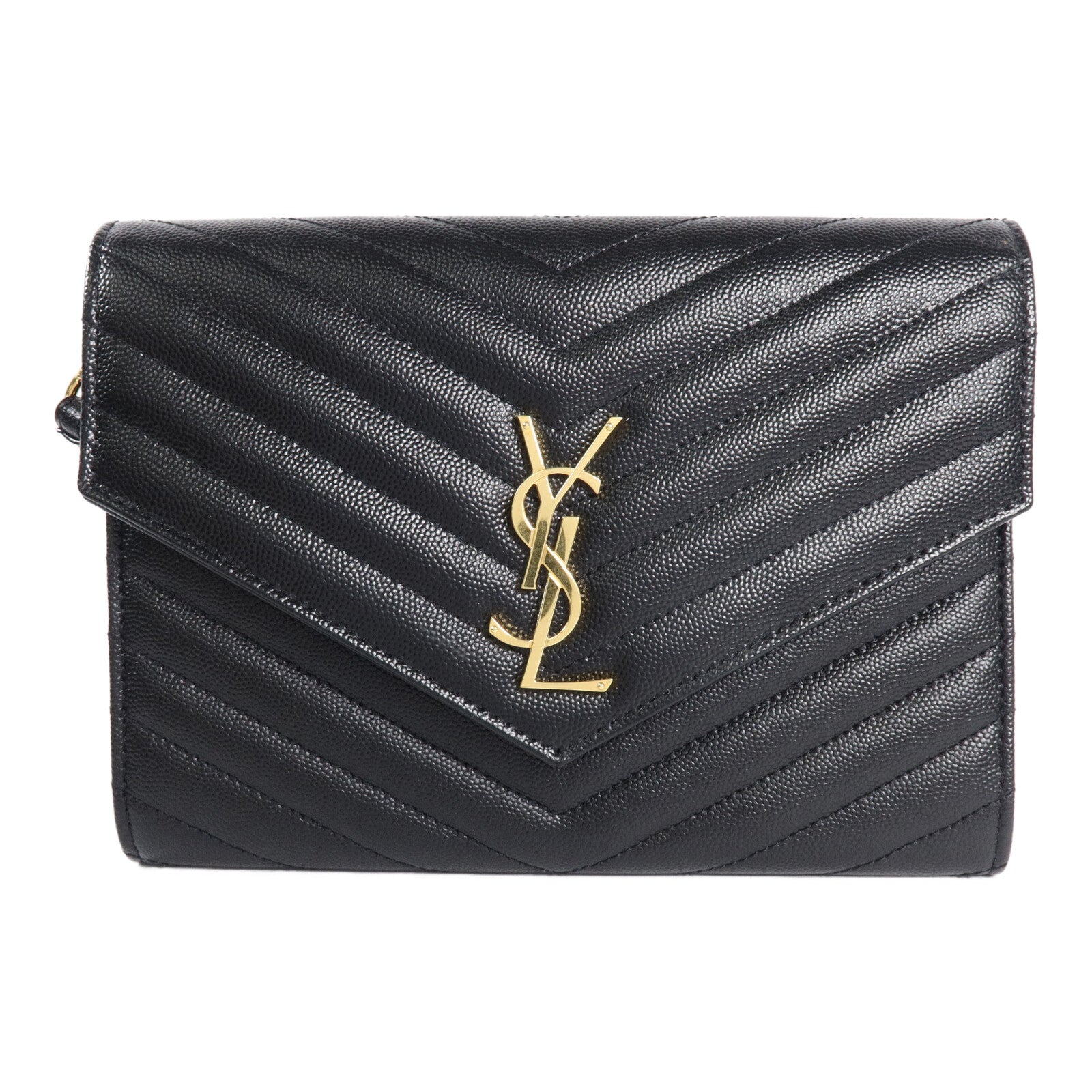 SAINT LAURENT 牛皮皮革Cassandre flap pouch手拿包