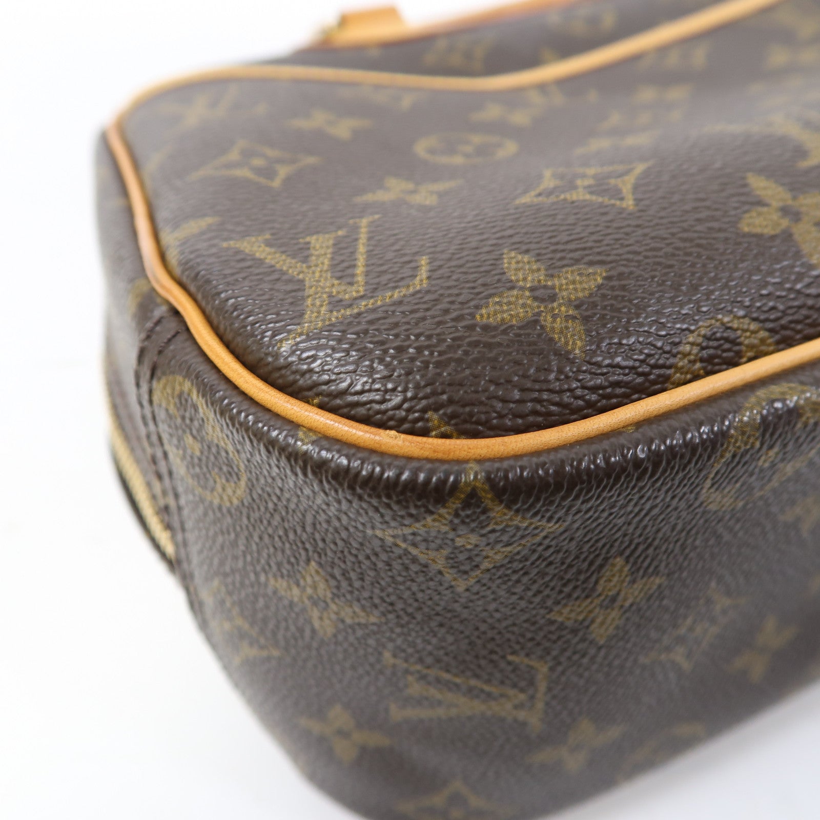 LOUIS VUITTON Monogram Trouville金扣手挽袋啡色