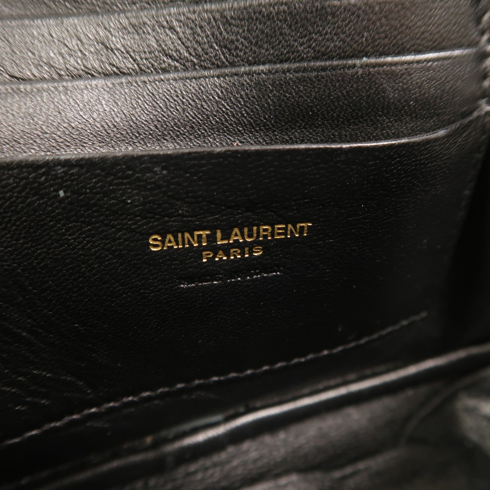 SAINT LAURENT 牛皮皮革Lou Mini Bag鏈帶肩背袋