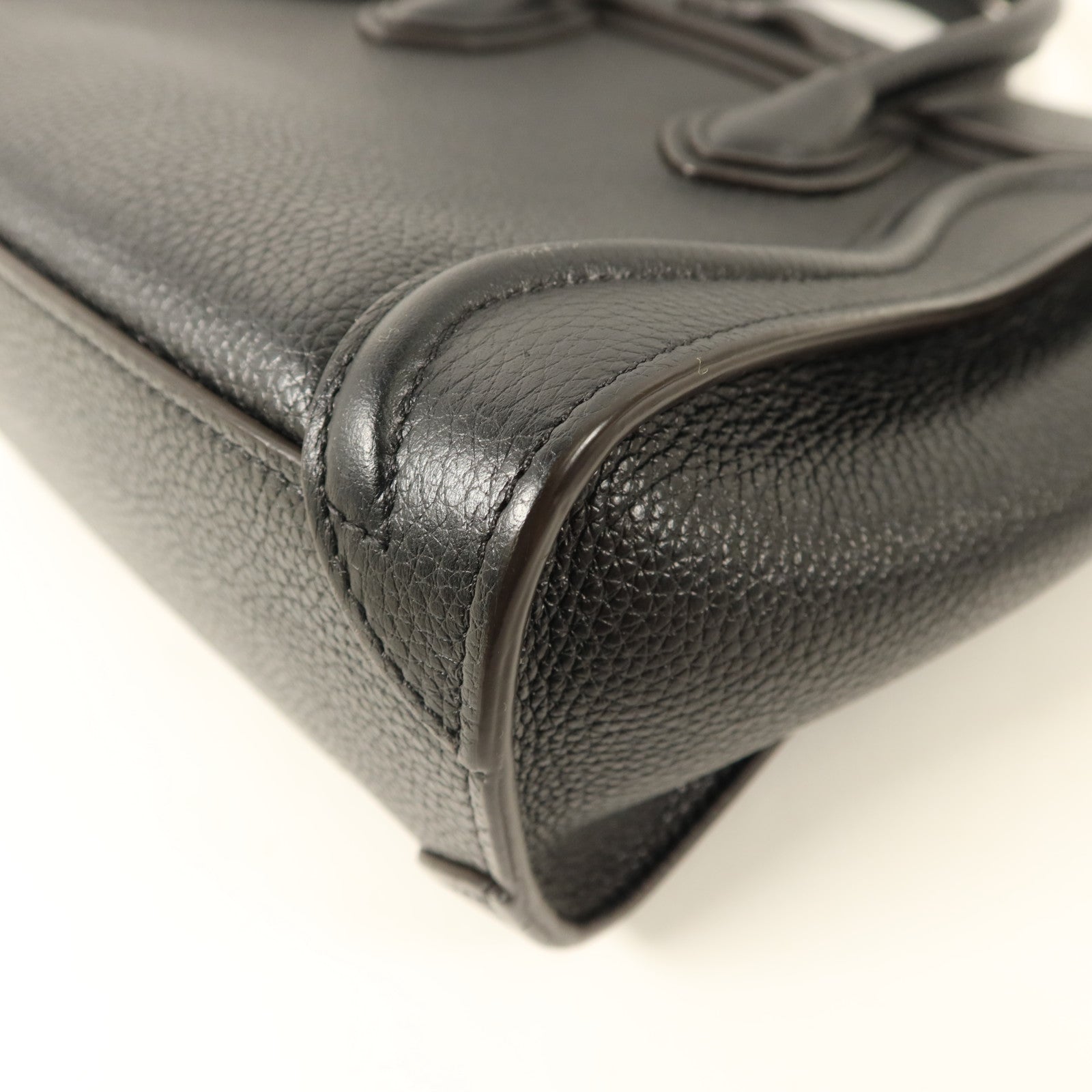 CELINE 牛皮皮革Nano Luggage銀扣手挽肩背兩用袋