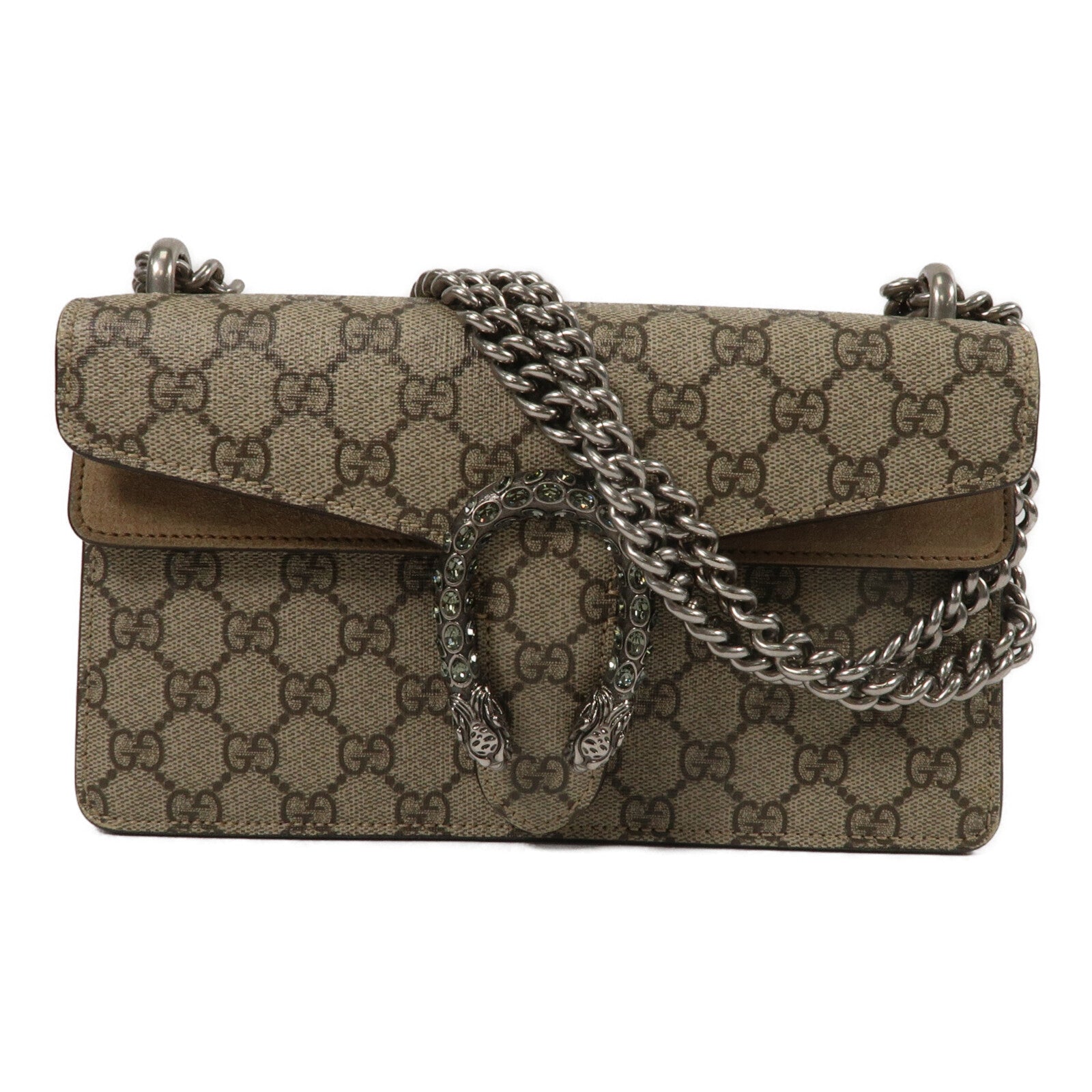 GUCCI 塗層帆布Dionysus Medium鏈帶肩背袋