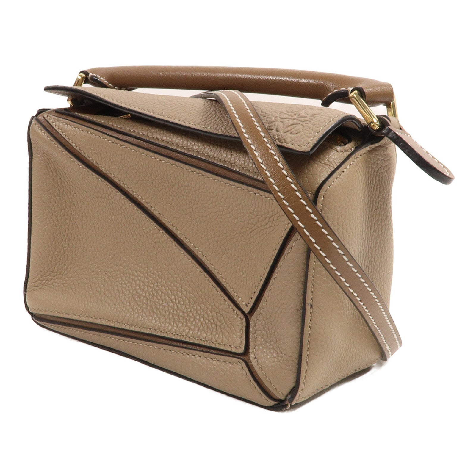 LOEWE 牛皮皮革Mini Puzzle手挽肩背兩用袋