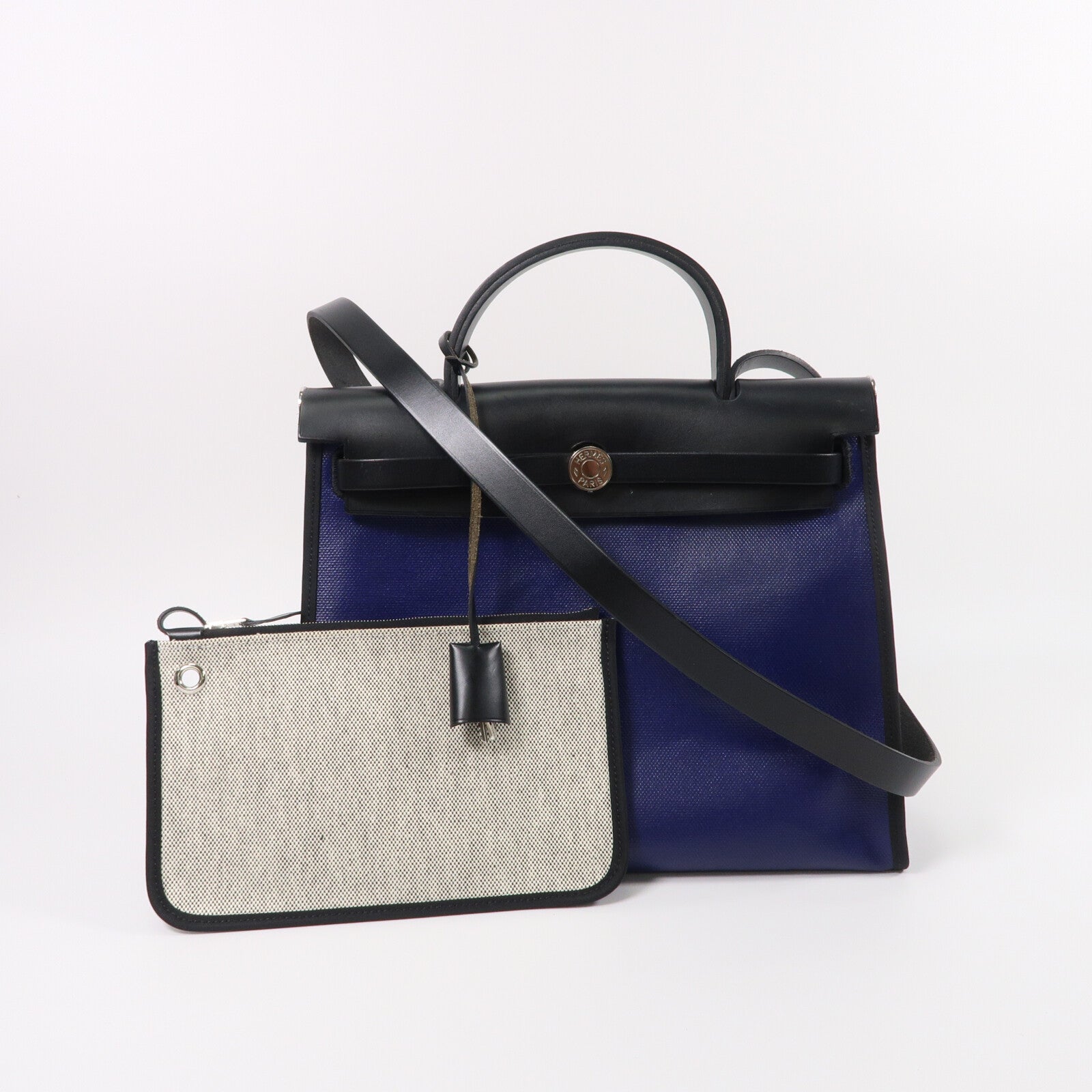 HERMES 塗層帆布Herbag PM手挽肩背兩用袋
