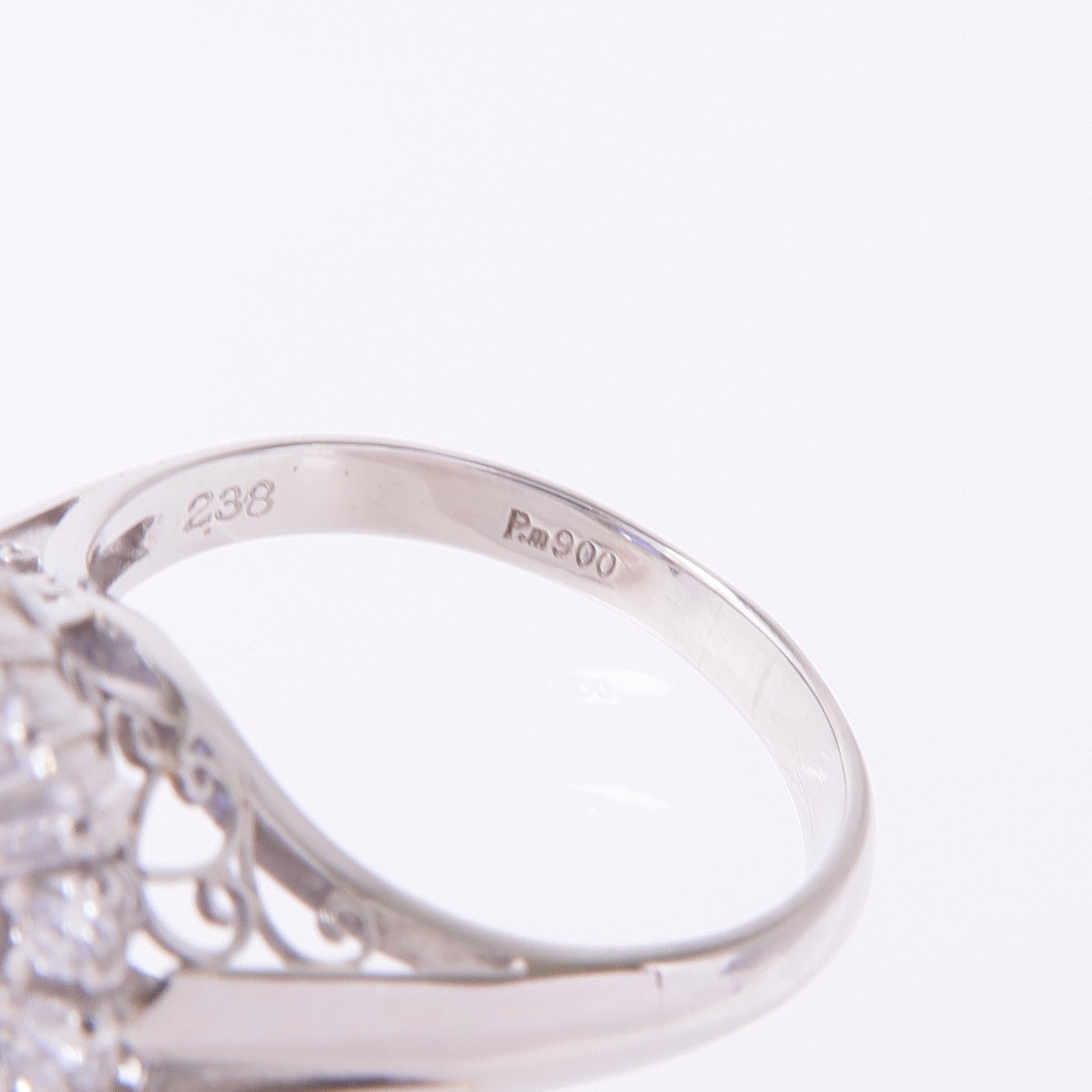 JEWELRY PM900鈀Sapphire Diamond Ring藍寶石/鑽石戒指US#5.75