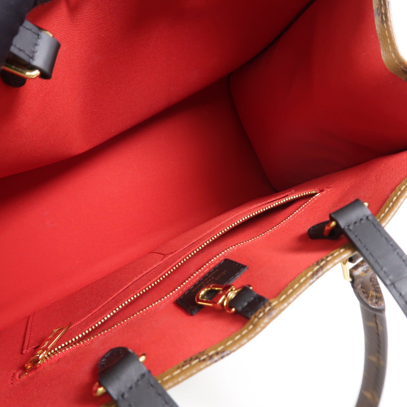 LOUIS VUITTON Monogram Giant On The Go MM金扣手挽肩背兩用袋