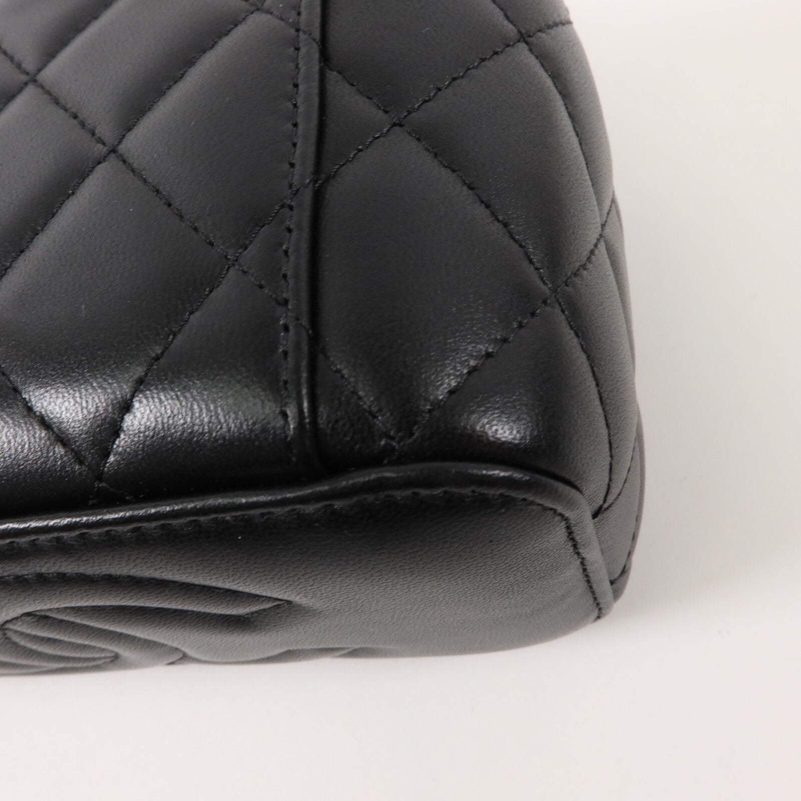 CHANEL 羊皮皮革Handle Vanity Case鏈帶手挽肩背兩用袋