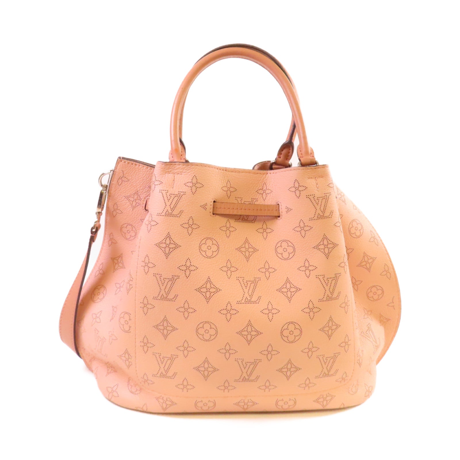 LOUIS VUITTON 【激減優惠】Monogram Mahina Girolata 2Way Bag銀扣手挽肩背兩用袋粉紅色
