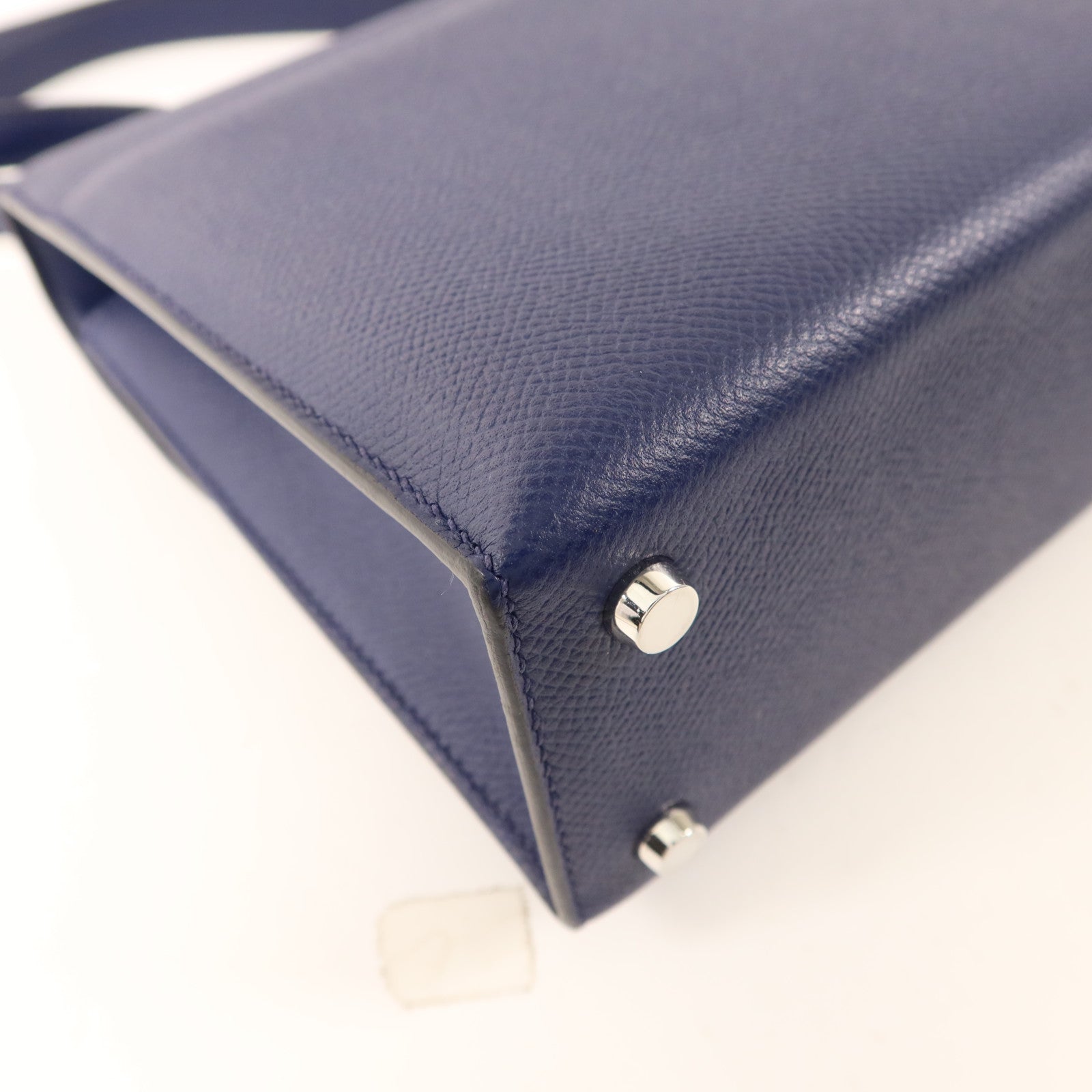HERMES 【激減優惠】Epsom皮革Verrou 23銀扣肩背袋Bleu Saphir