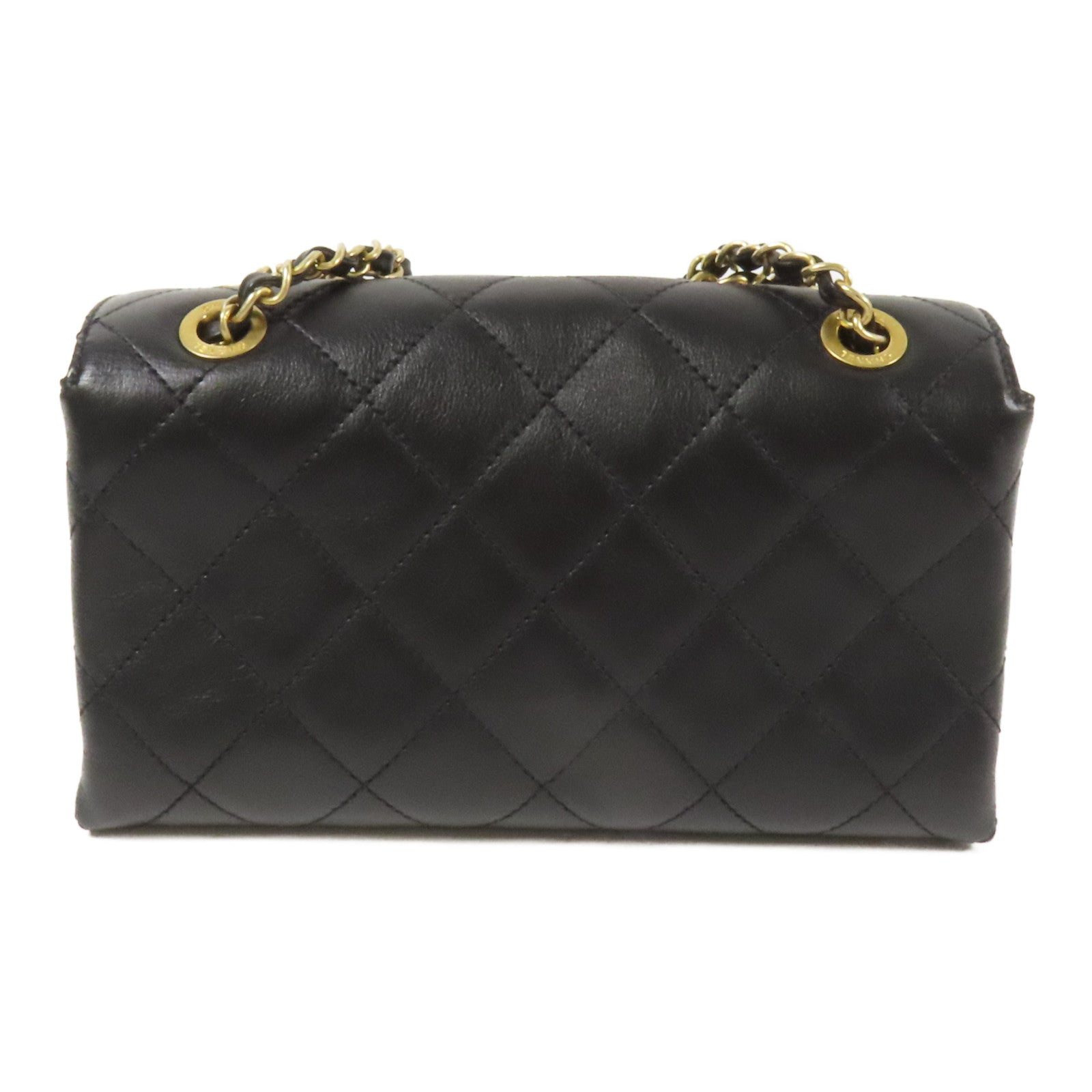 CHANEL 羊皮皮革Chain Shoulder Bag金扣鏈帶肩背袋