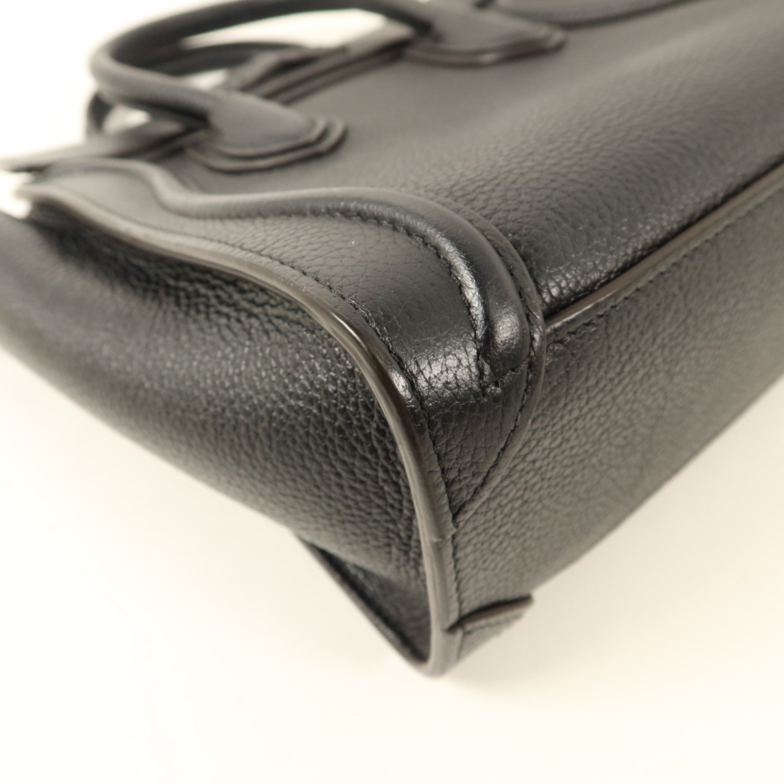 CELINE 牛皮皮革Nano Luggage銀扣手挽肩背兩用袋