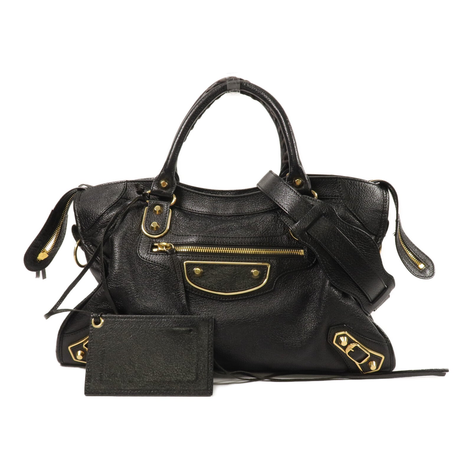 BALENCIAGA 牛皮皮革Metallic Edge City手挽肩背兩用袋
