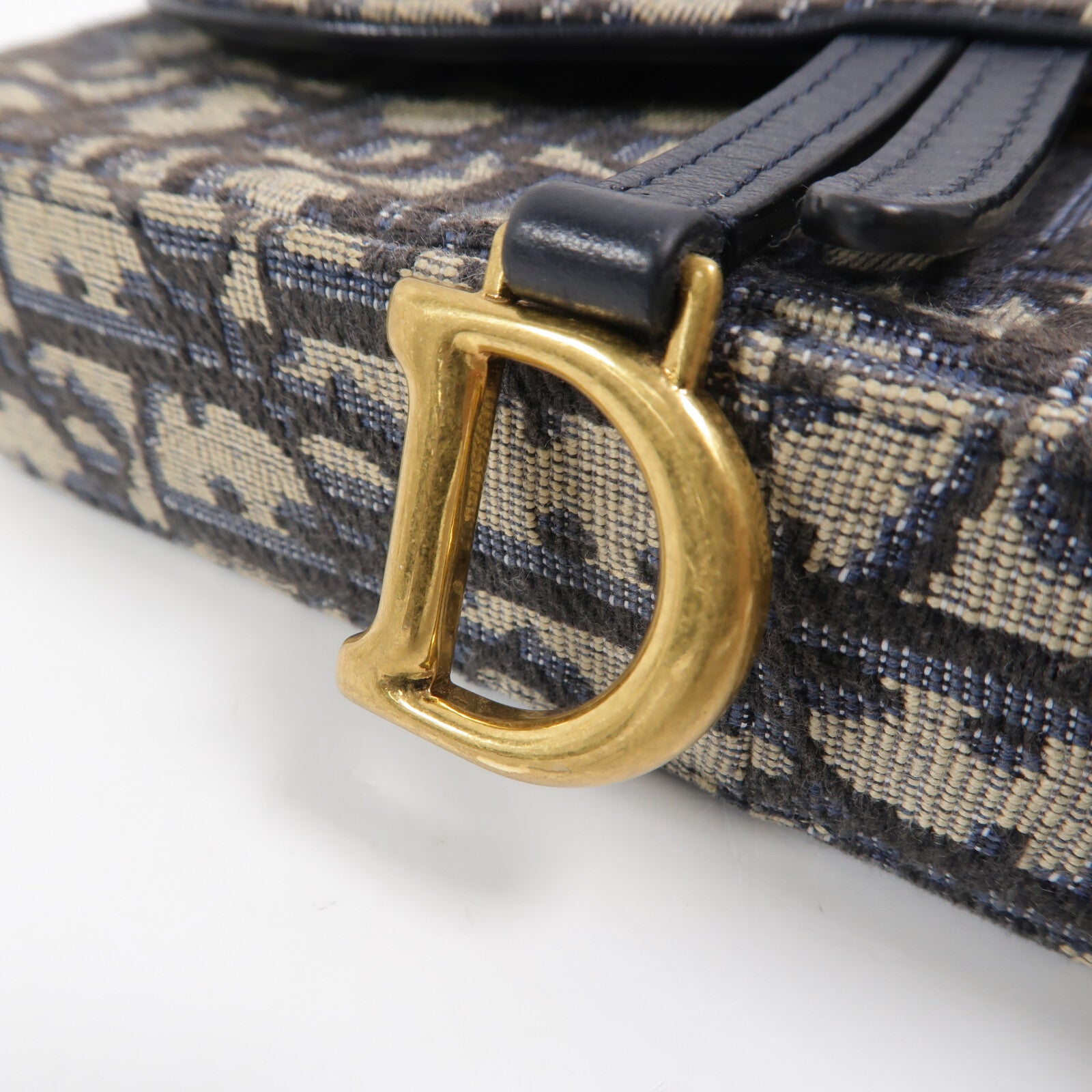 Dior 帆布Saddle WOC鏈帶肩背袋