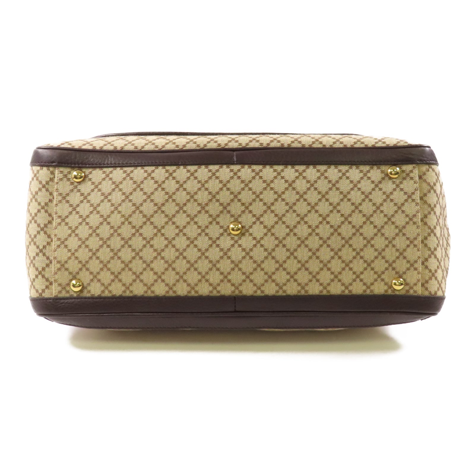 GUCCI 帆布/牛皮皮革Double G Boston Bag金扣波士頓包