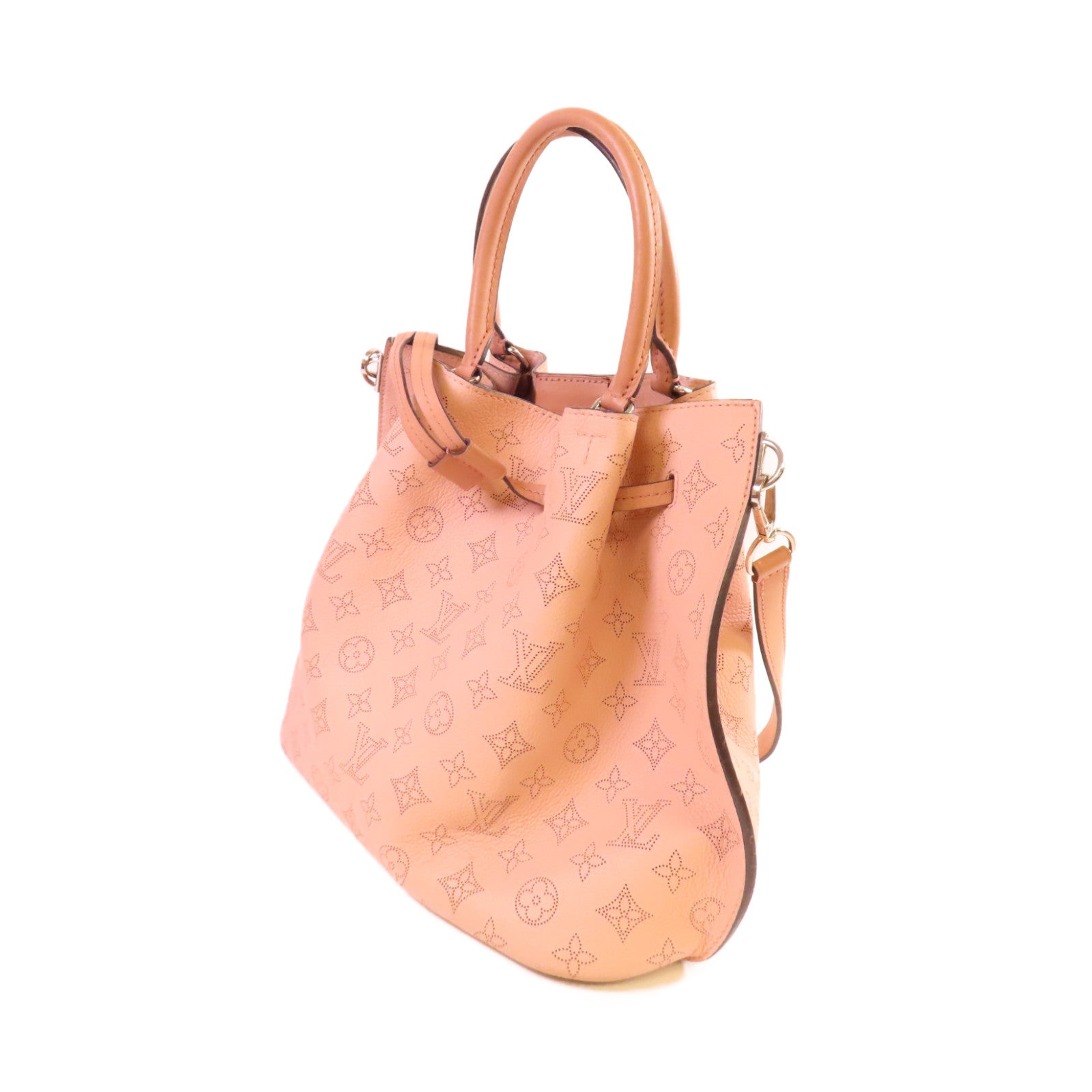 LOUIS VUITTON 【激減優惠】Monogram Mahina Girolata 2Way Bag銀扣手挽肩背兩用袋粉紅色