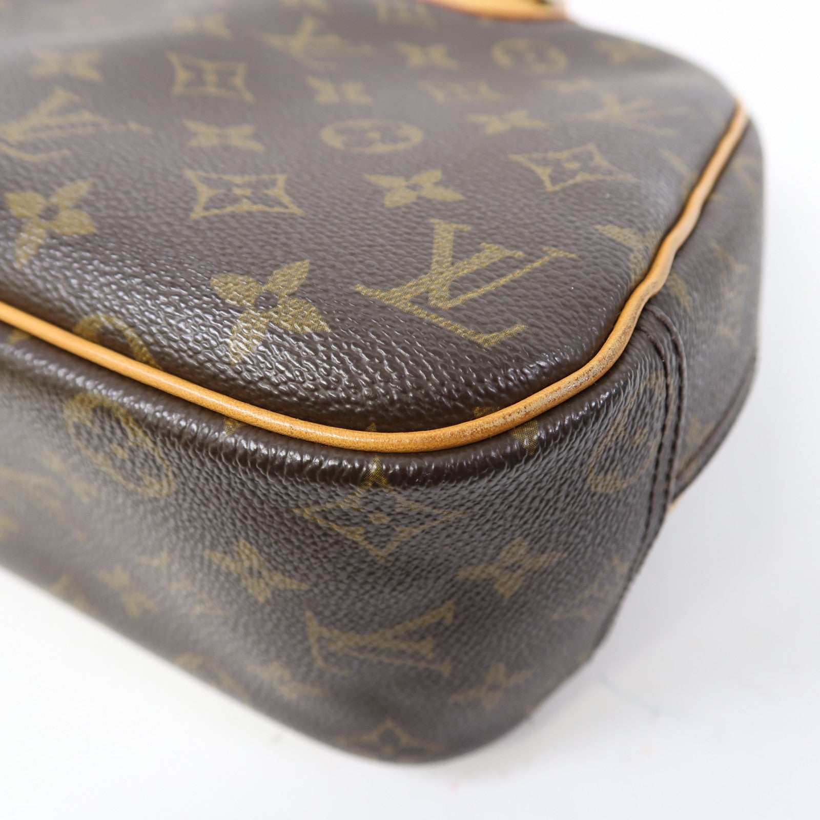LOUIS VUITTON Monogram Trouville金扣手挽袋啡色