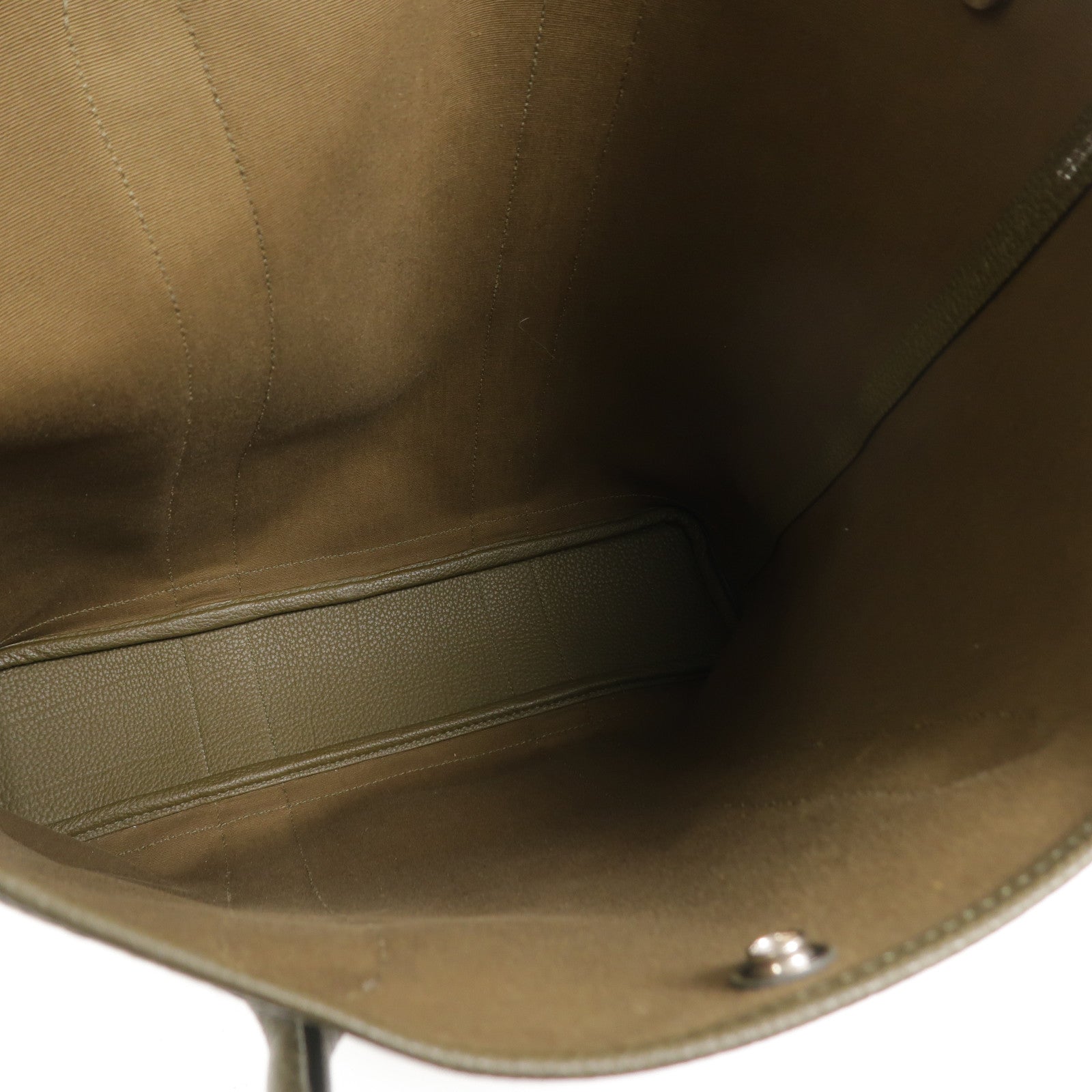 HERMES 帆布Garden File GM手挽袋Vert Olive