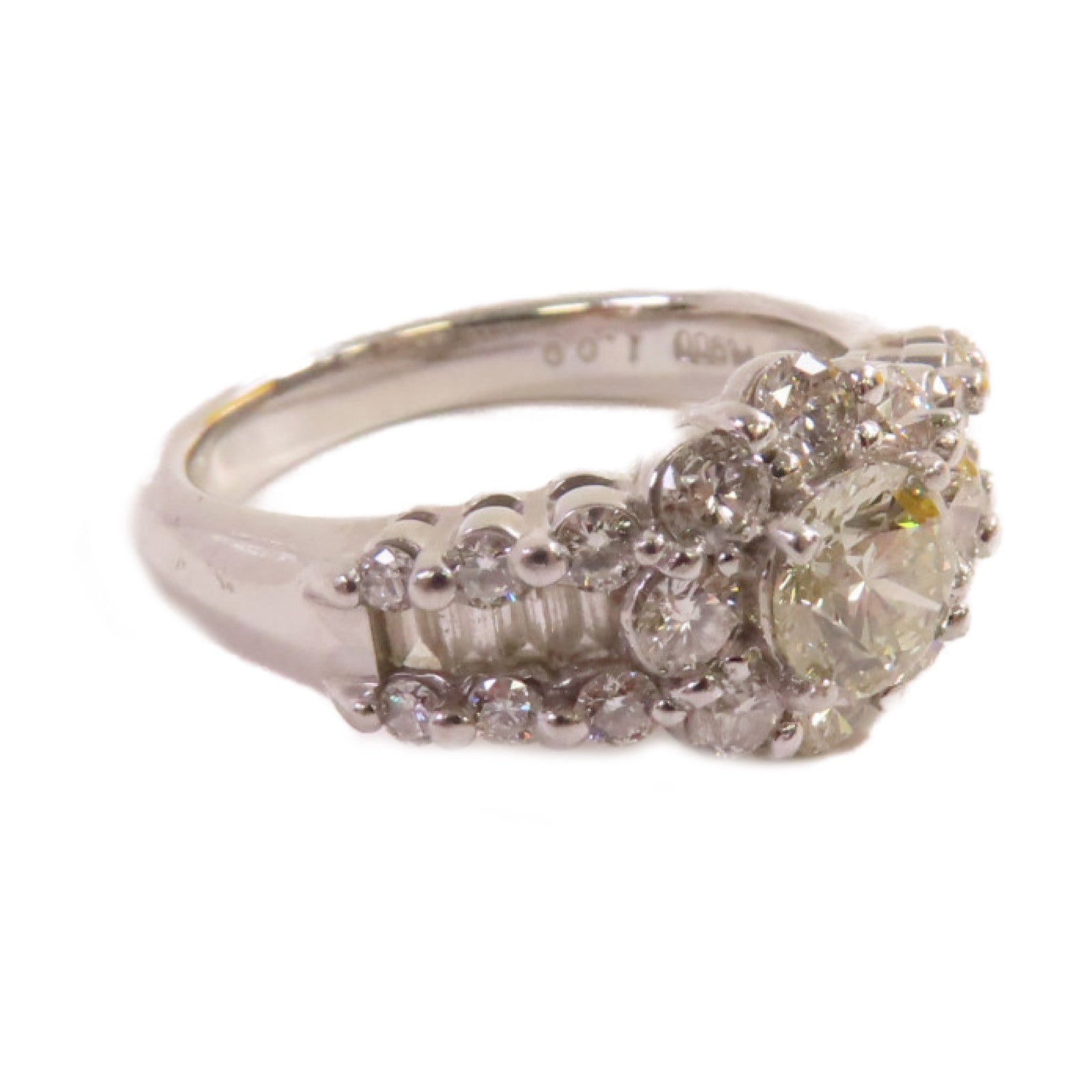 JEWELRY PT900鉑金/0.564ct鑽石/1.0ct鑽石Diamond Ring戒指US#6