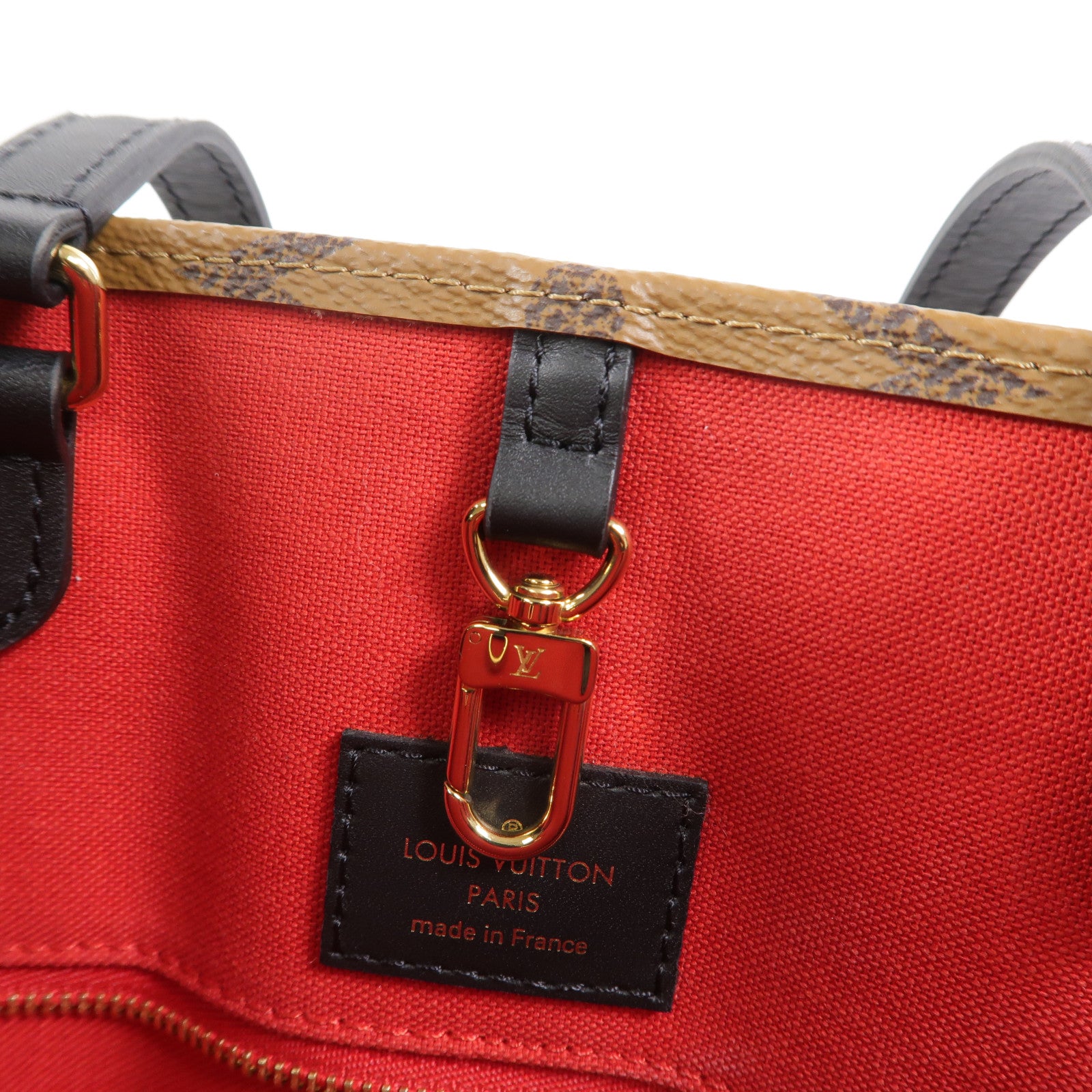 LOUIS VUITTON Monogram Giant On The Go MM金扣手挽肩背兩用袋