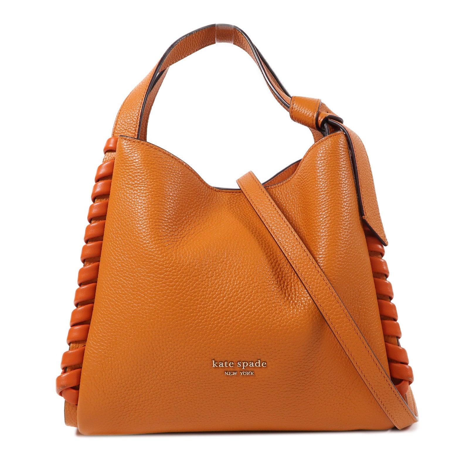 Kate Spade 牛皮皮革2 Way Shoulder Bag金扣手挽肩背兩用袋橙色