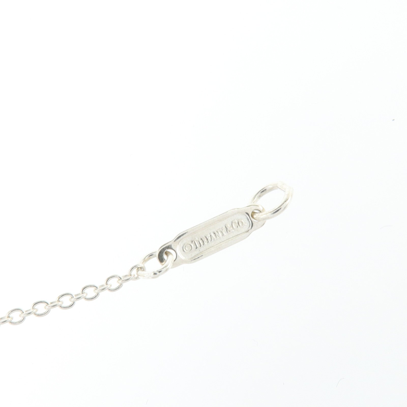 TIFFANY＆CO 925純銀/琺瑯Double Heart Tag Pendant項鏈